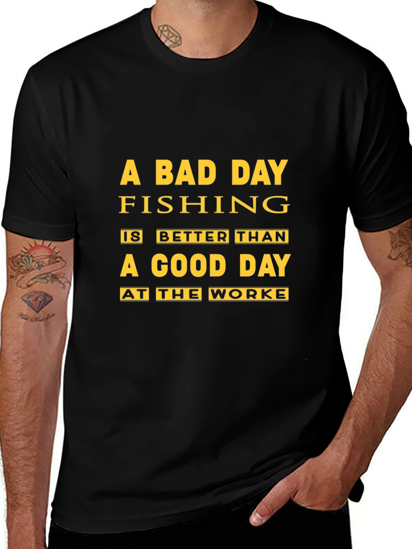 Variant 23 of Fishing Quote T-Shirt - A Bad Day Fishing