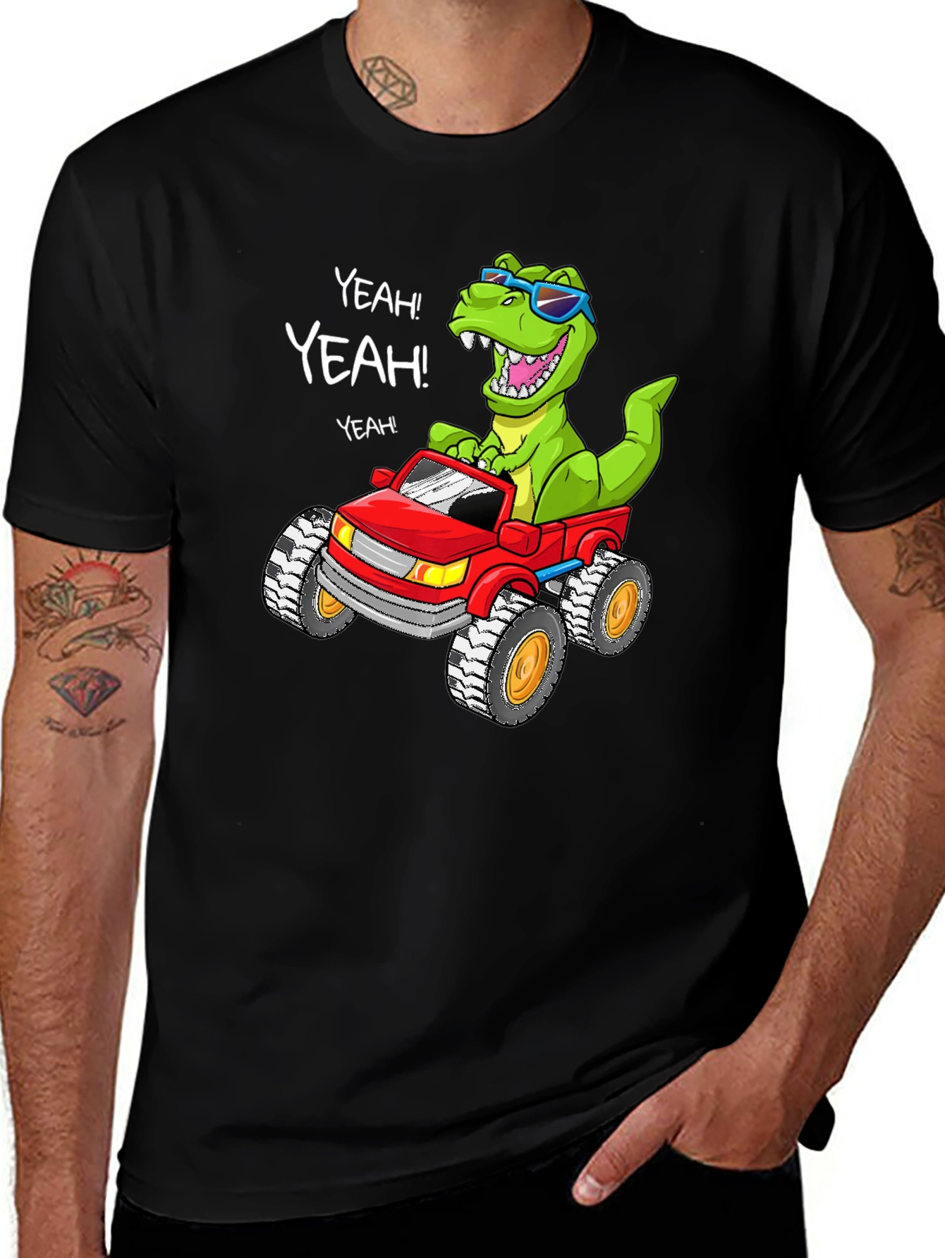 Variant 6 of Dino Truck T-Shirt
