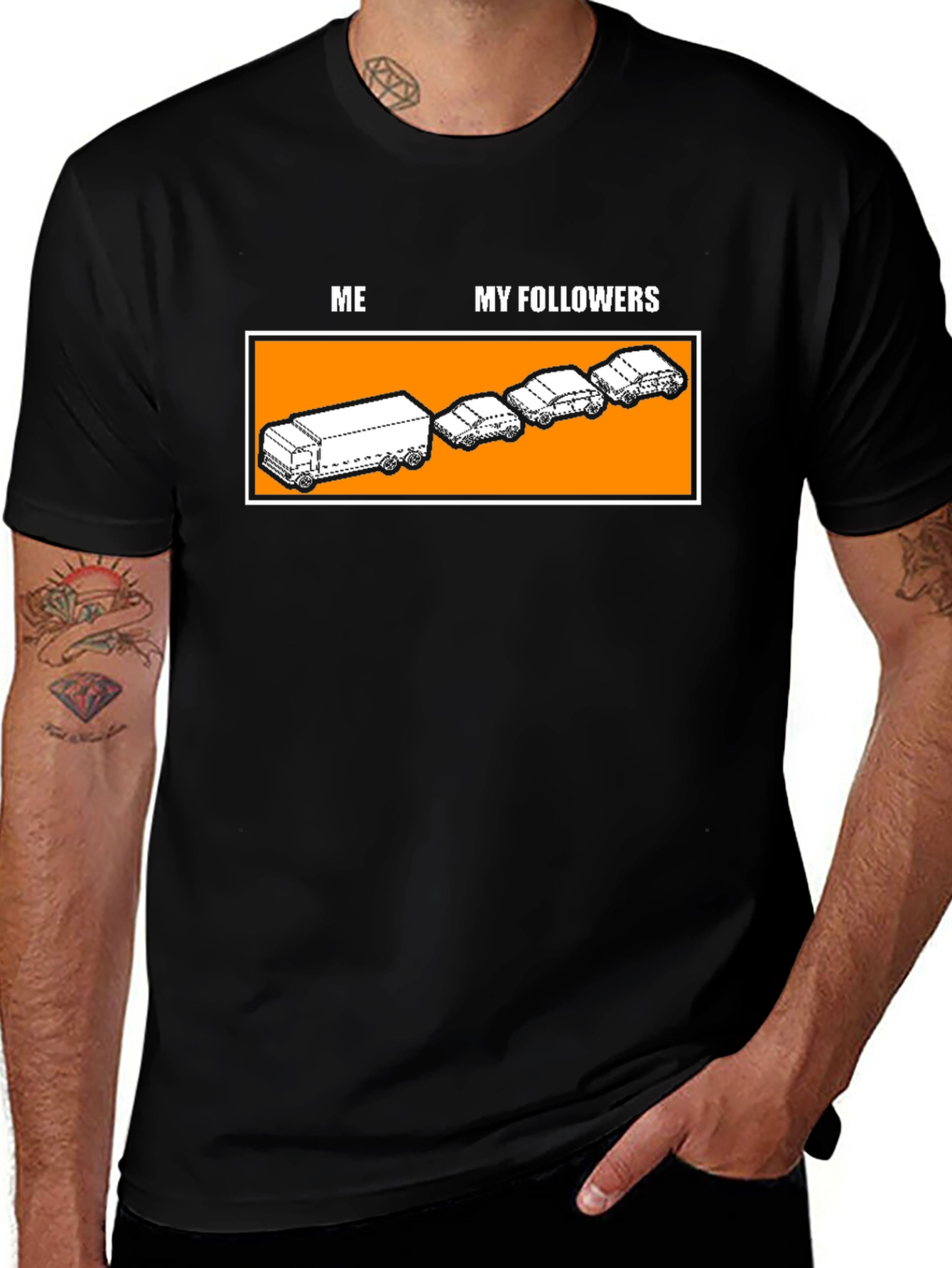 Variant 29 of Funny "Me and My Followers" Graphic Tee
