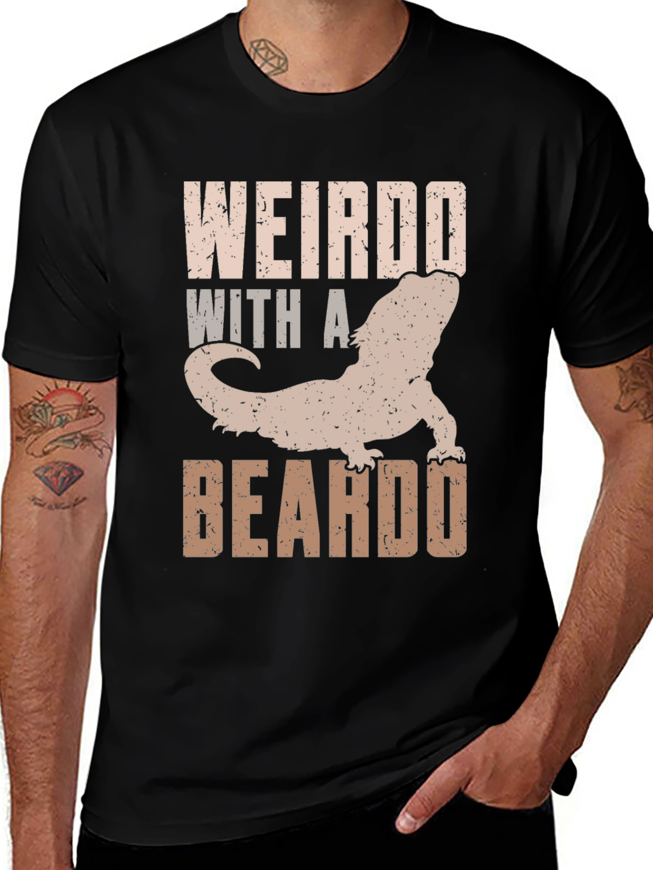 Variant 17 of Weirdo With A Beardo Black T-Shirt