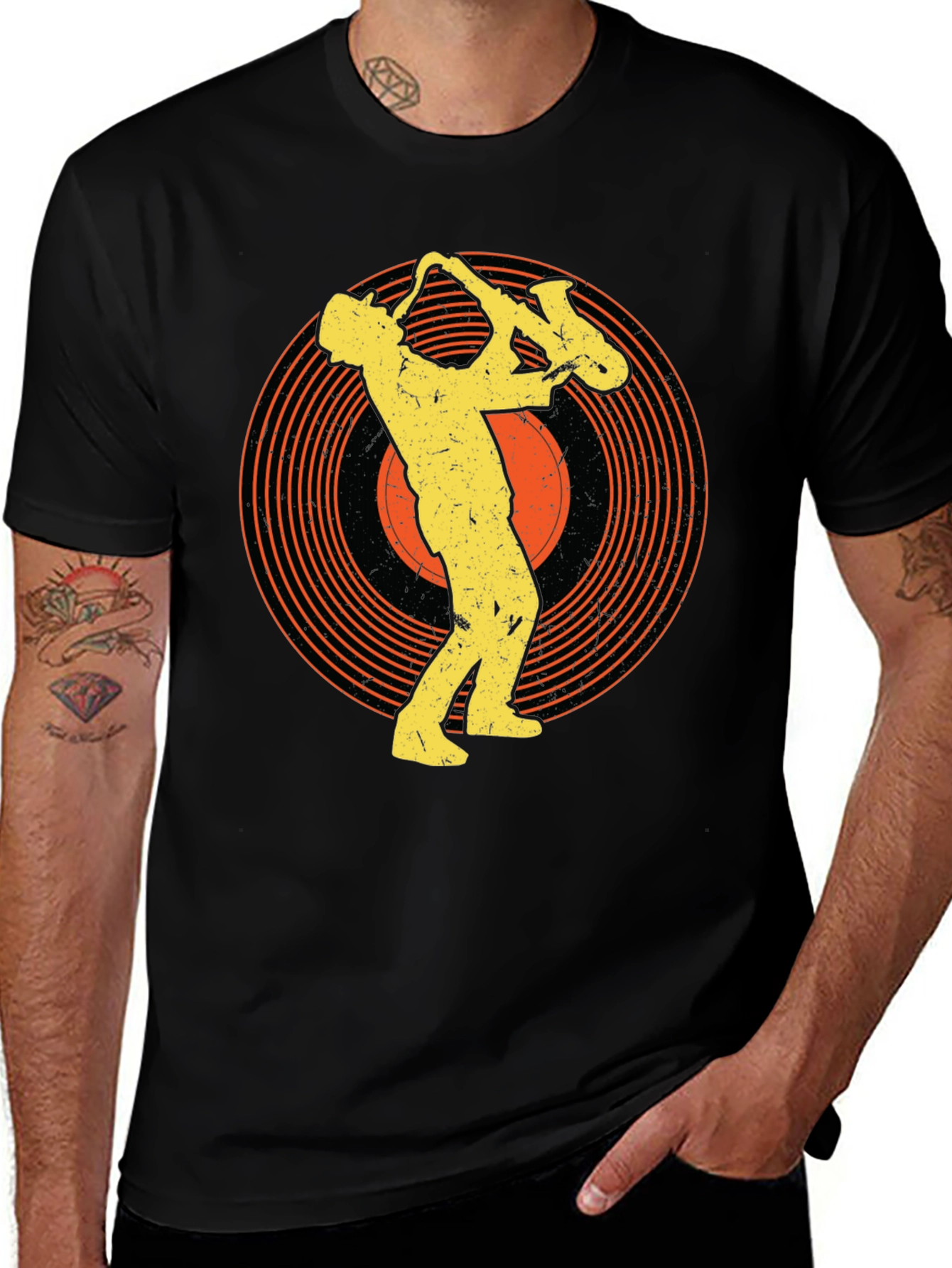 Variant 7 of Saxophone Musician Graphic Tee