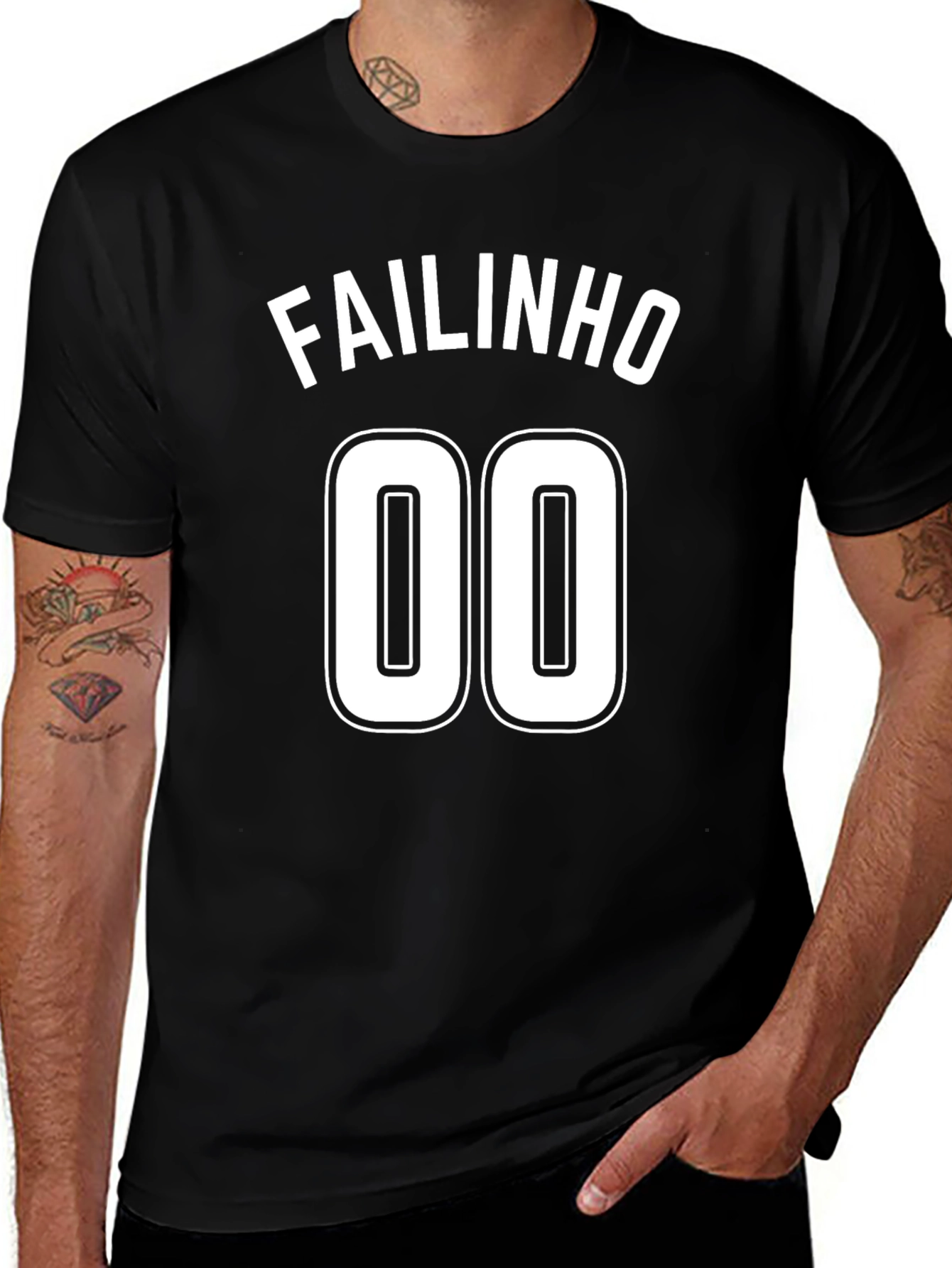 Variant 3 of FAILINHO 00 Black Graphic T-Shirt