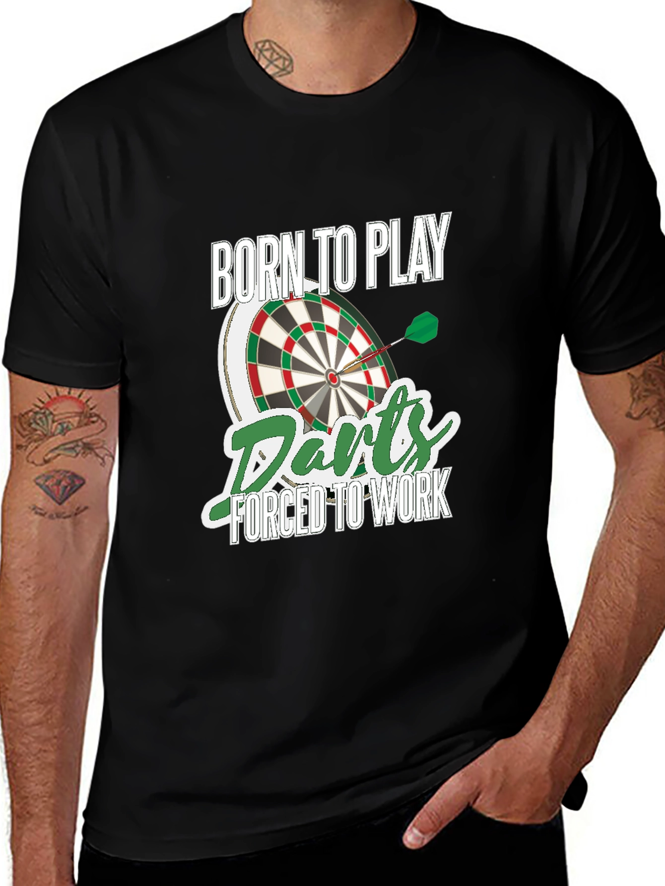 Born to Play Darts Men's Graphic T-Shirt