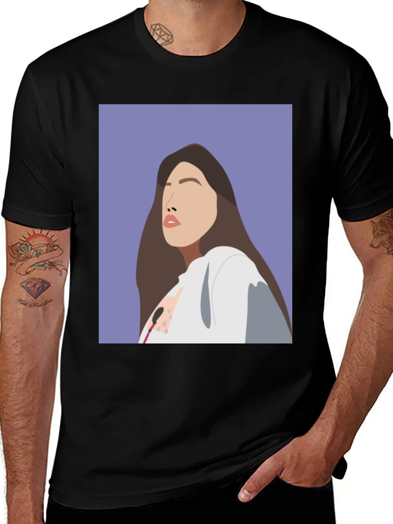 Variant 17 of Stylish Graphic Tee: Woman Portrait