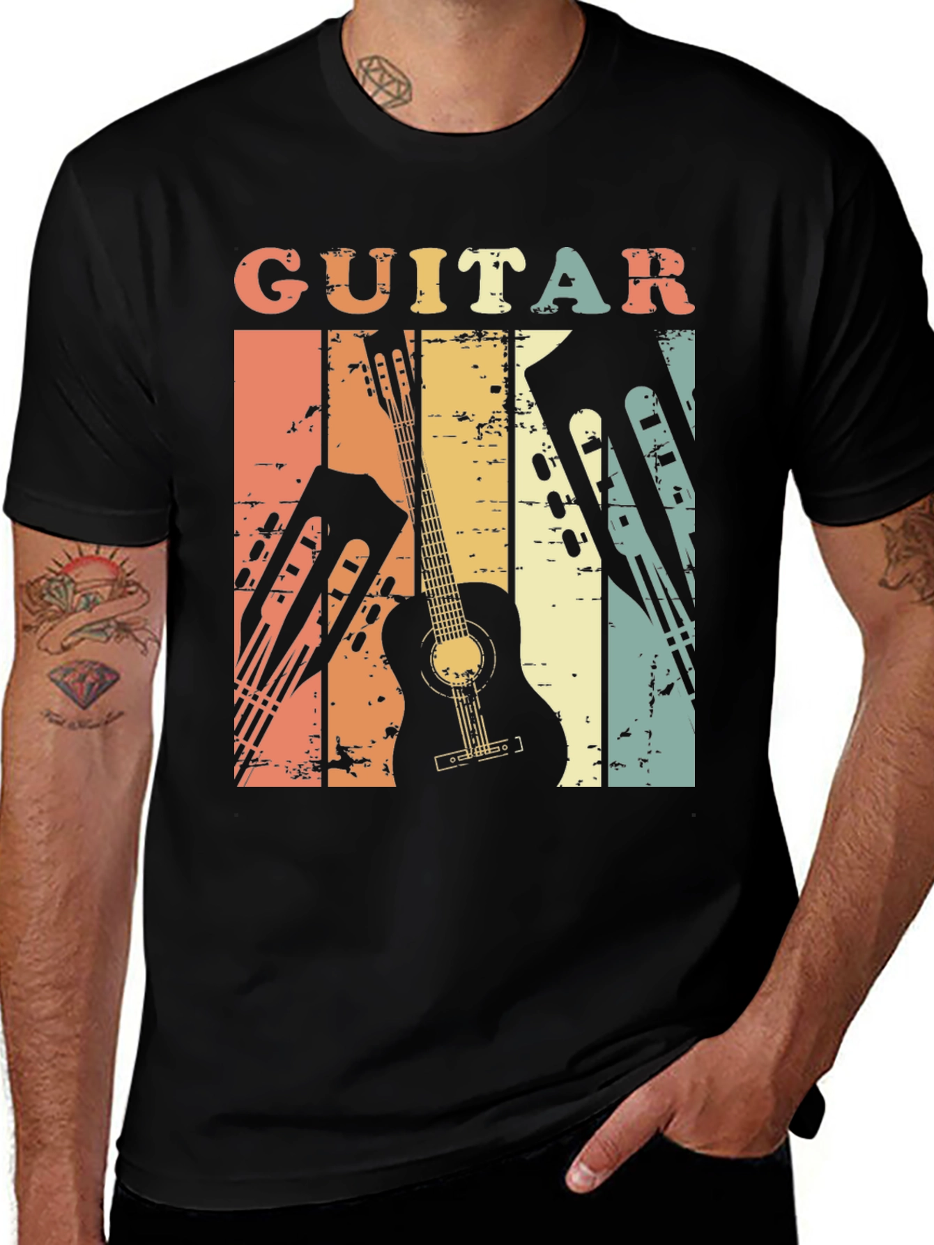 Variant 14 of Vintage Guitar Graphic Tee