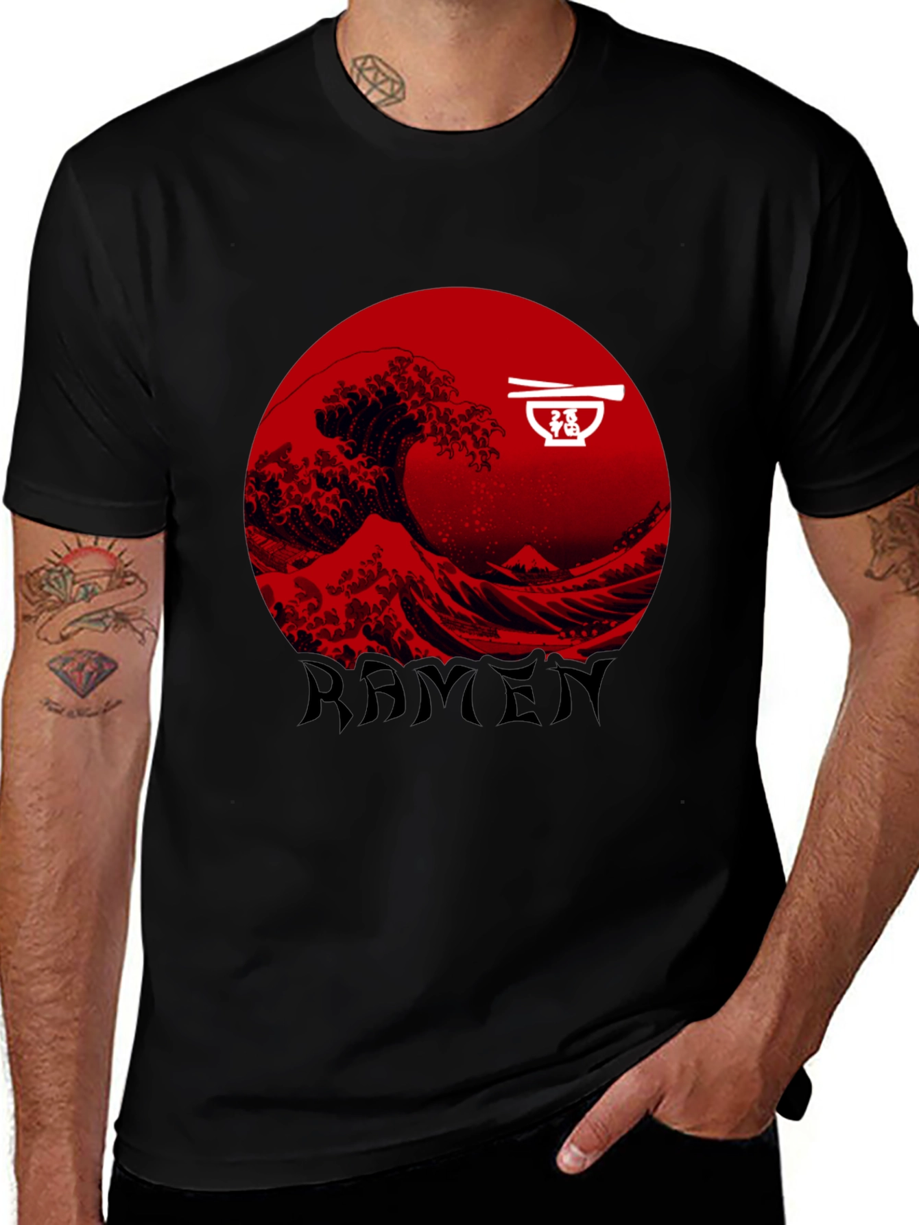 Variant 26 of Ramen Wave T-Shirt - Unique Graphic Tee