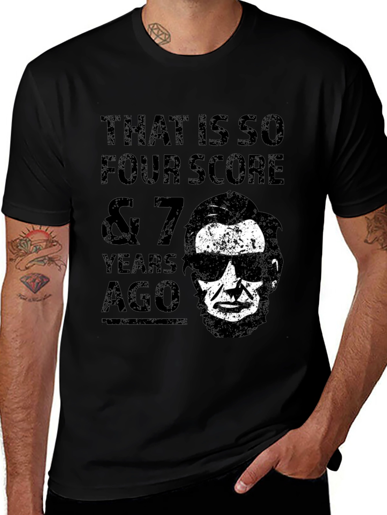 Variant 22 of Abraham Lincoln Four Score T-Shirt