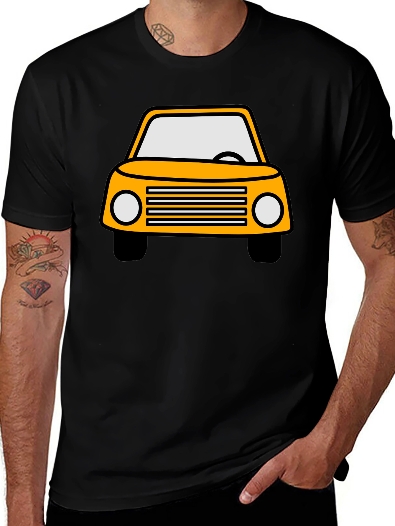 Variant 30 of Classic Car Graphic Tee - Black