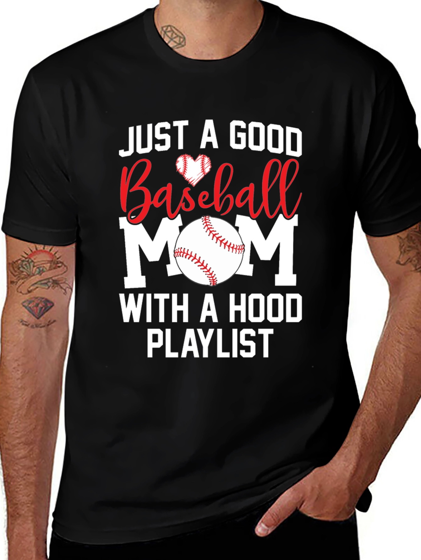 Variant 11 of Baseball Mom Graphic T-Shirt - Hood Playlist
