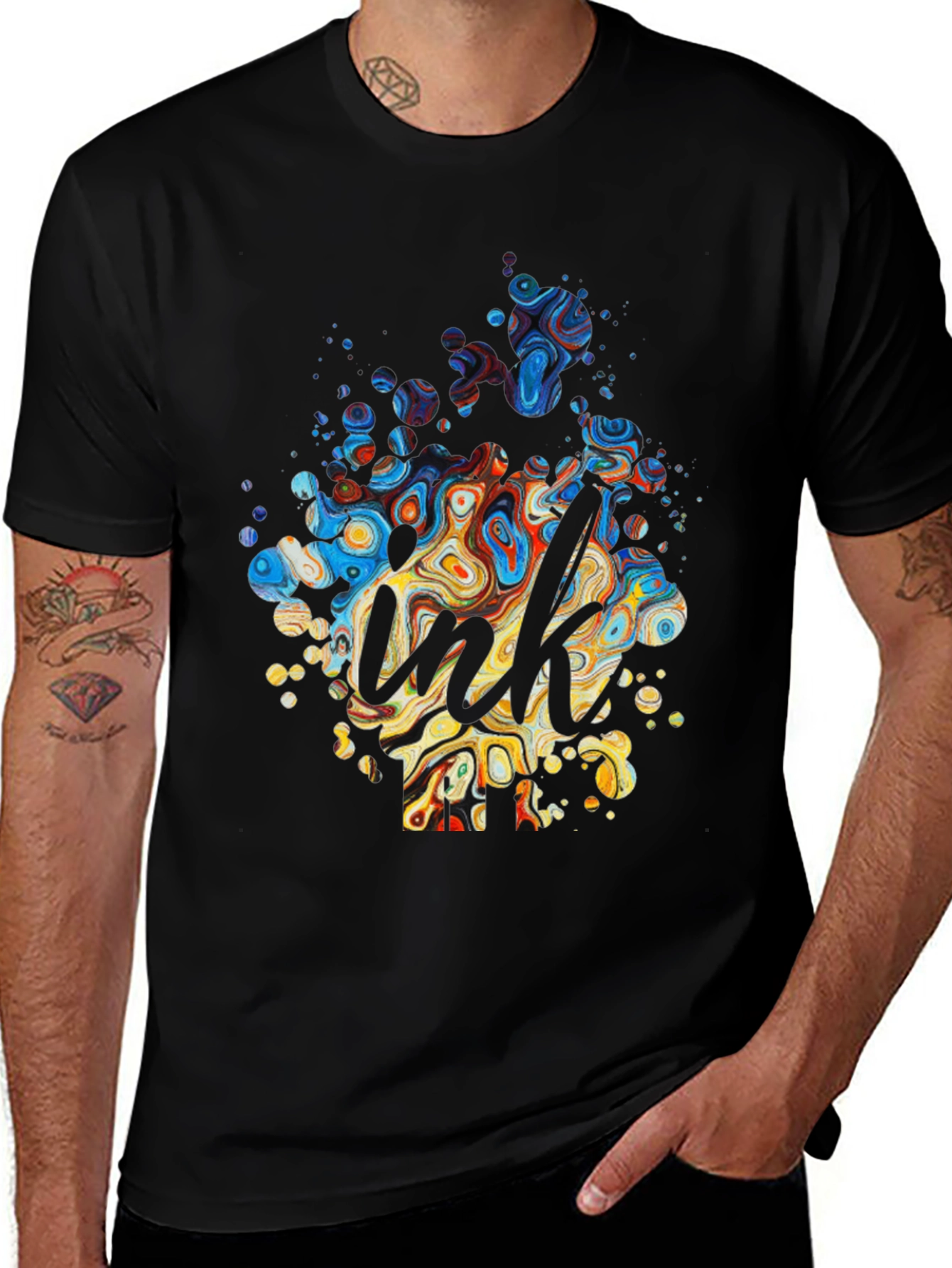 Variant 16 of Ink Splash T-Shirt - Stylish Men's Tee