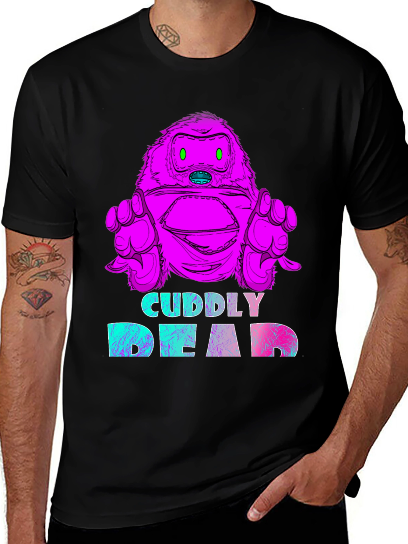 Variant 3 of Cuddly Dead Monster Graphic Tee - Black