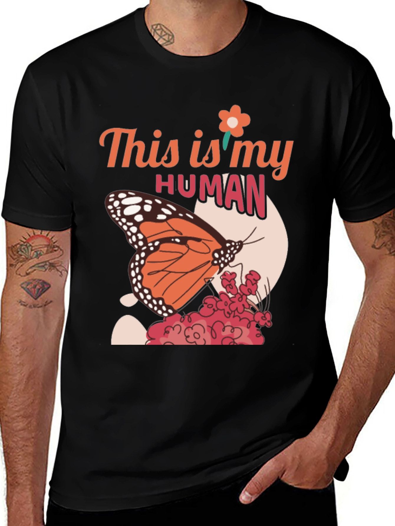 Variant 12 of Butterfly Human T-Shirt