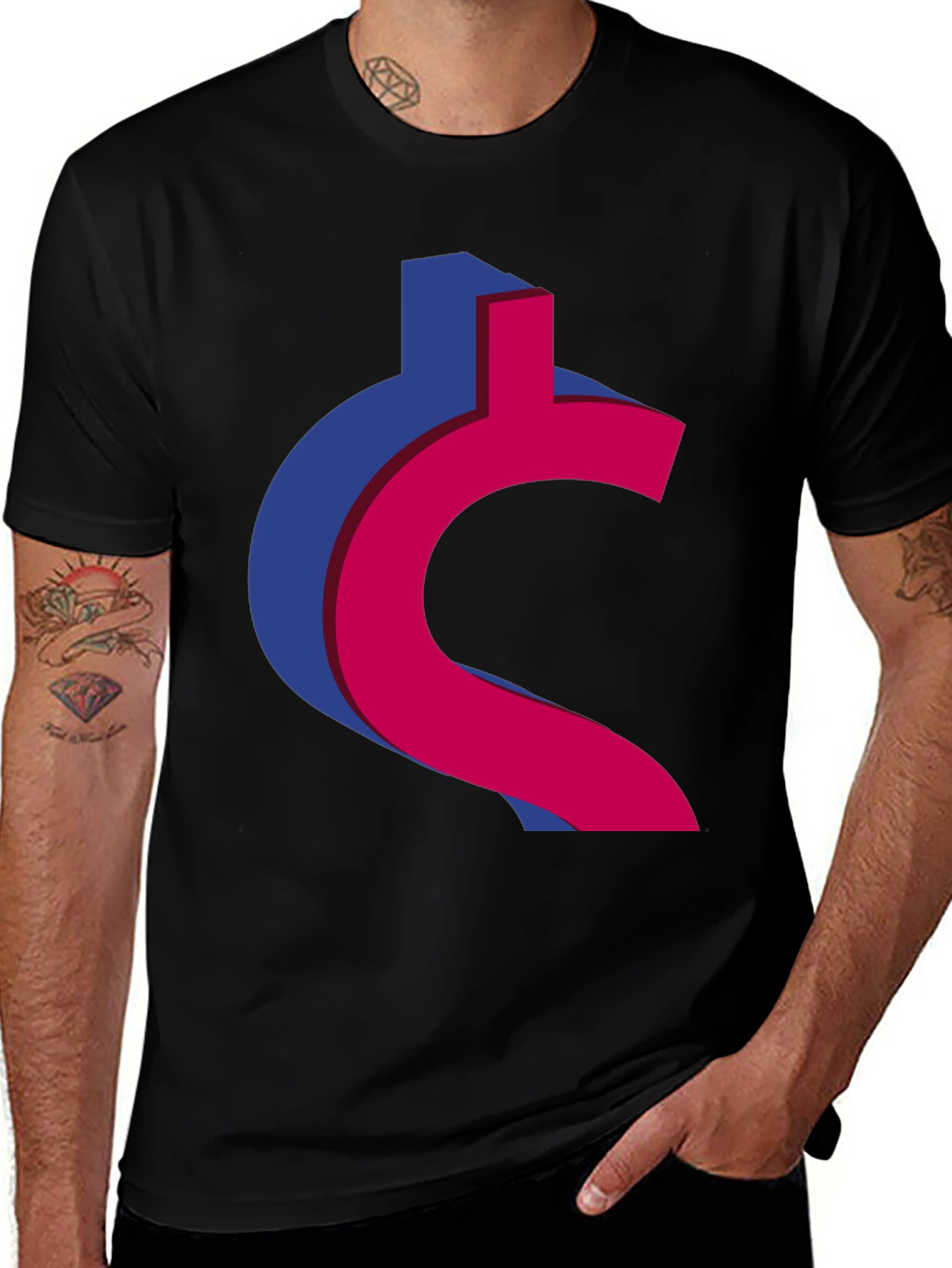 Variant 24 of Abstract Graphic Tee - Modern Black T-Shirt