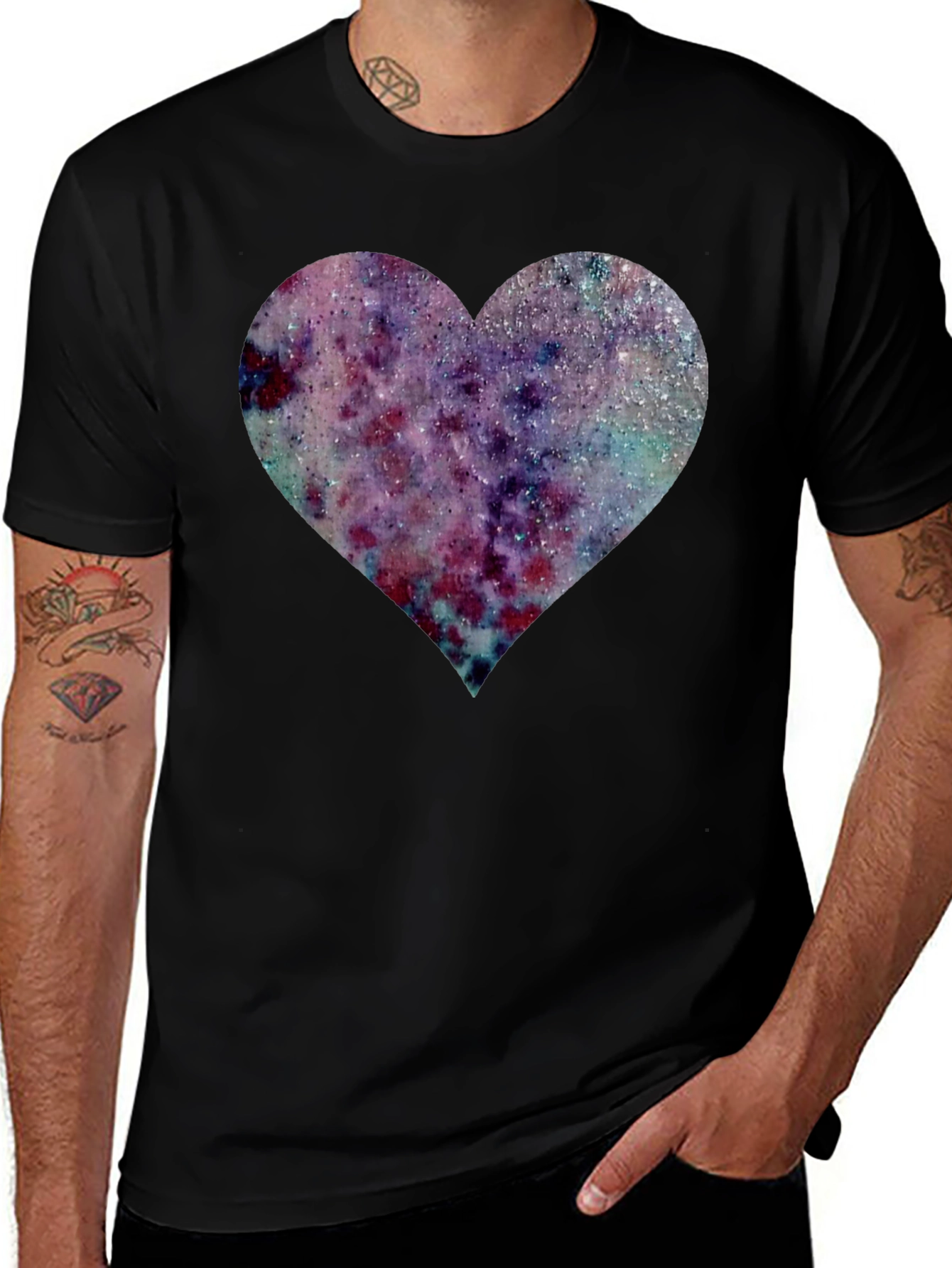 Variant 23 of Galaxy Heart Graphic T-Shirt - Trendy & Stylish