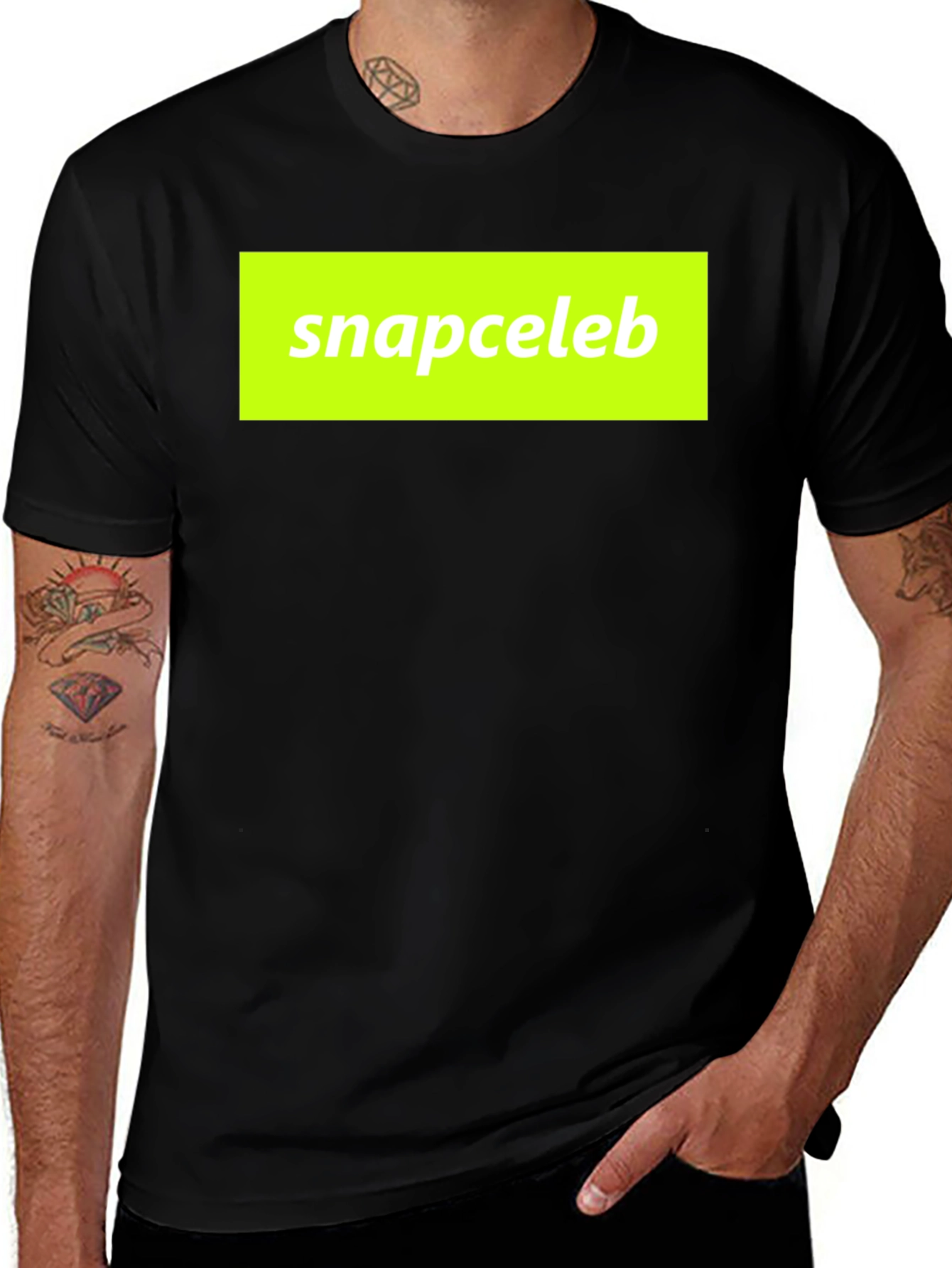 Snapceleb Box Logo Black T-Shirt
