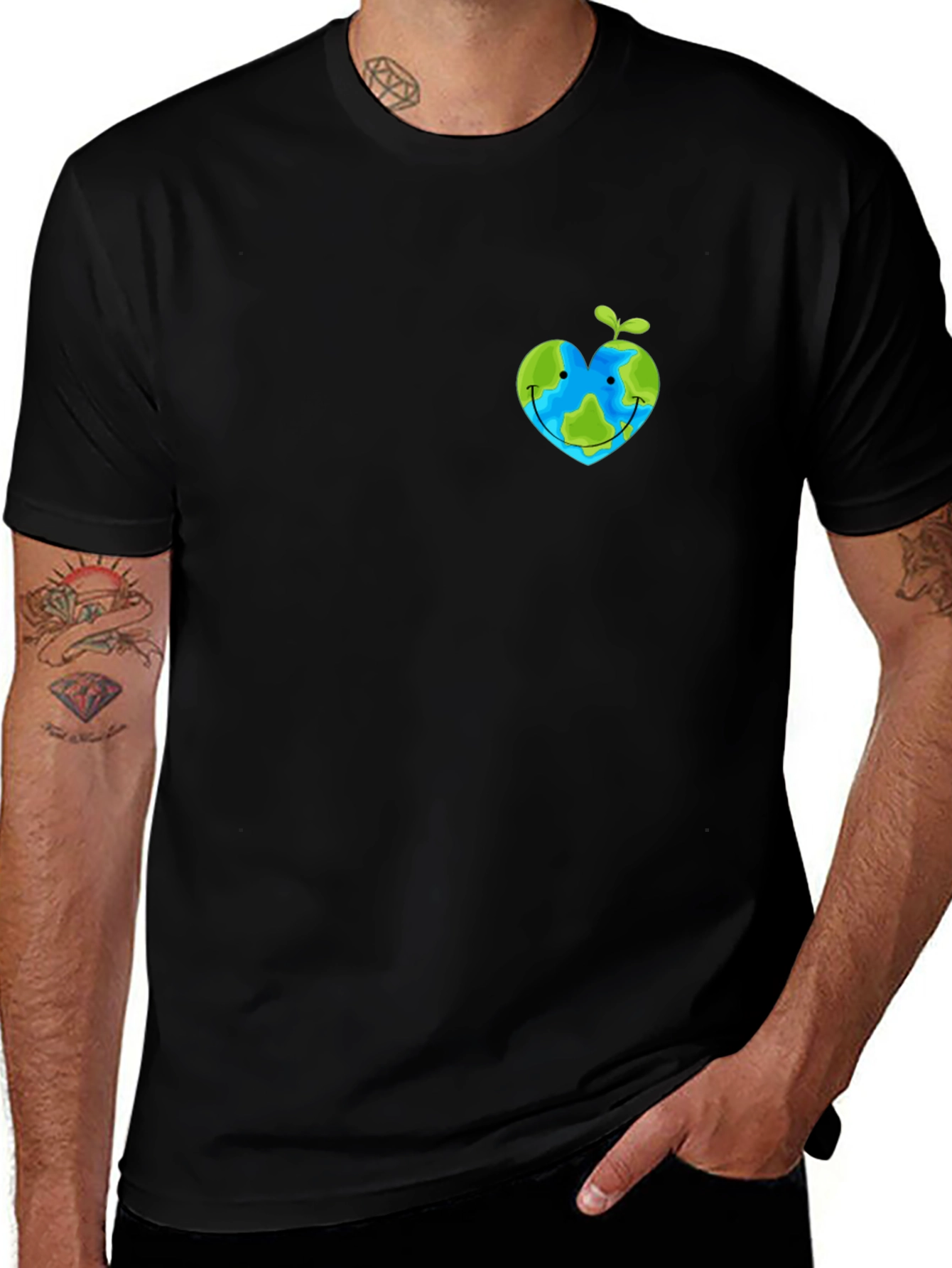 Variant 14 of Earth Day Heart T-Shirt - Save the Planet Tee