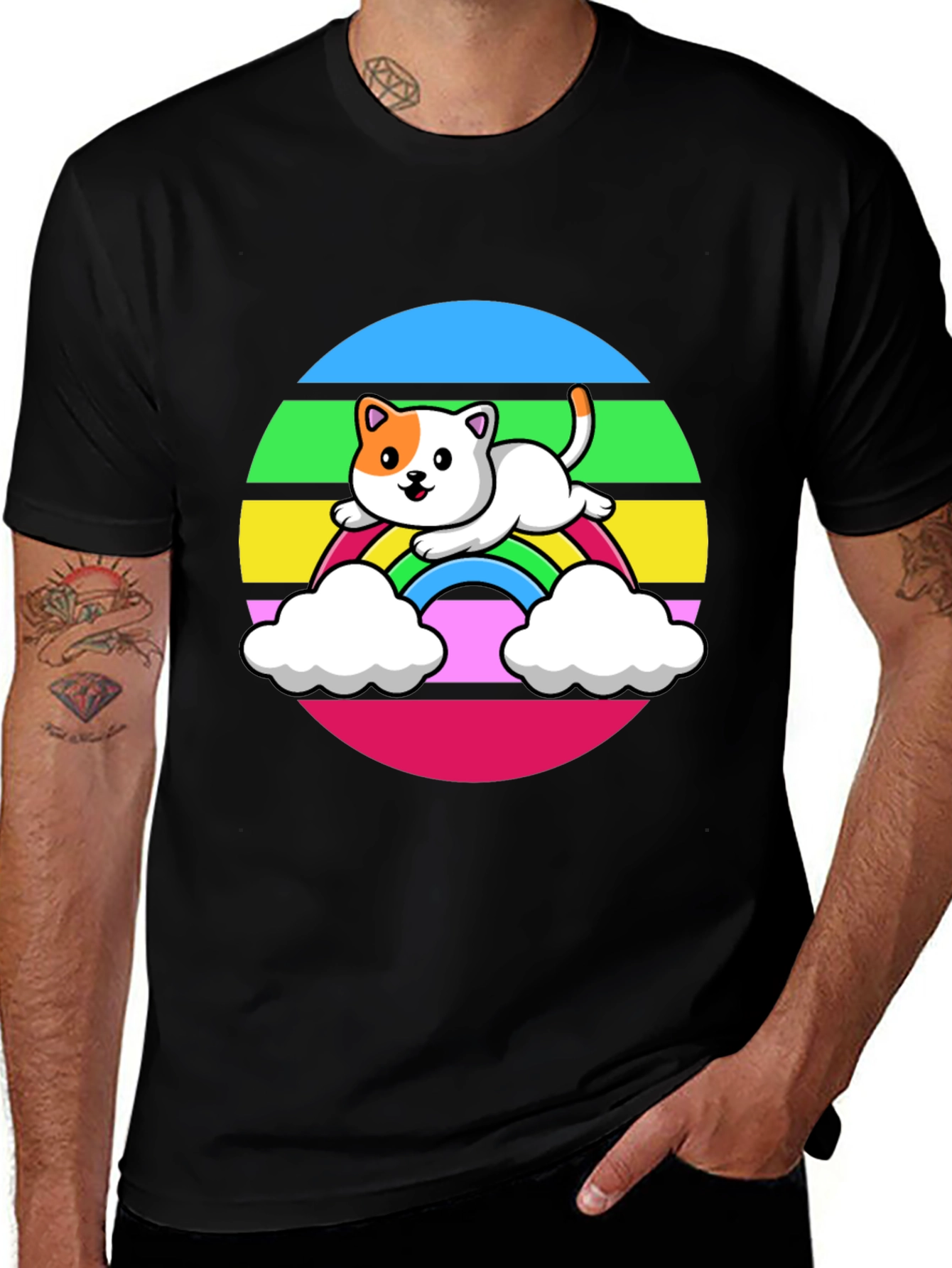 Variant 10 of Rainbow Cat Graphic T-Shirt