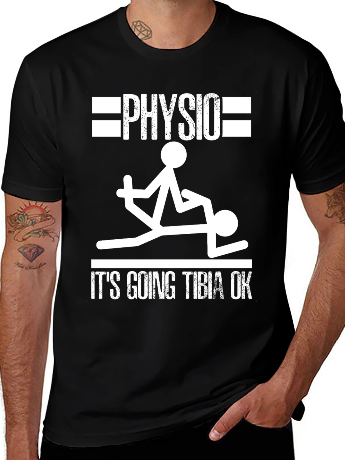 Variant 27 of Funny Physio T-Shirt - "It's Going Tibia OK"