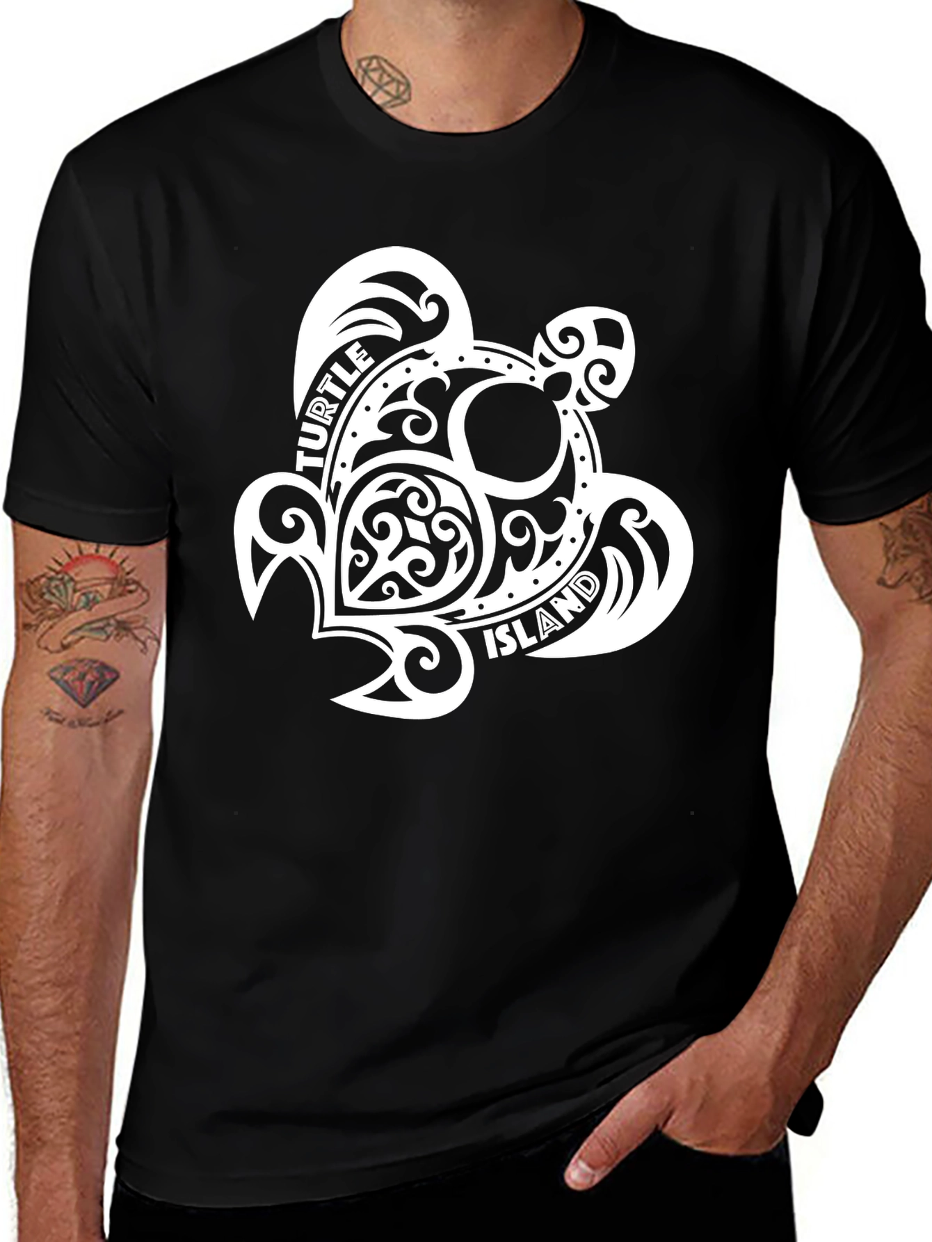 Variant 28 of Turtle Island Tribal Design T-Shirt