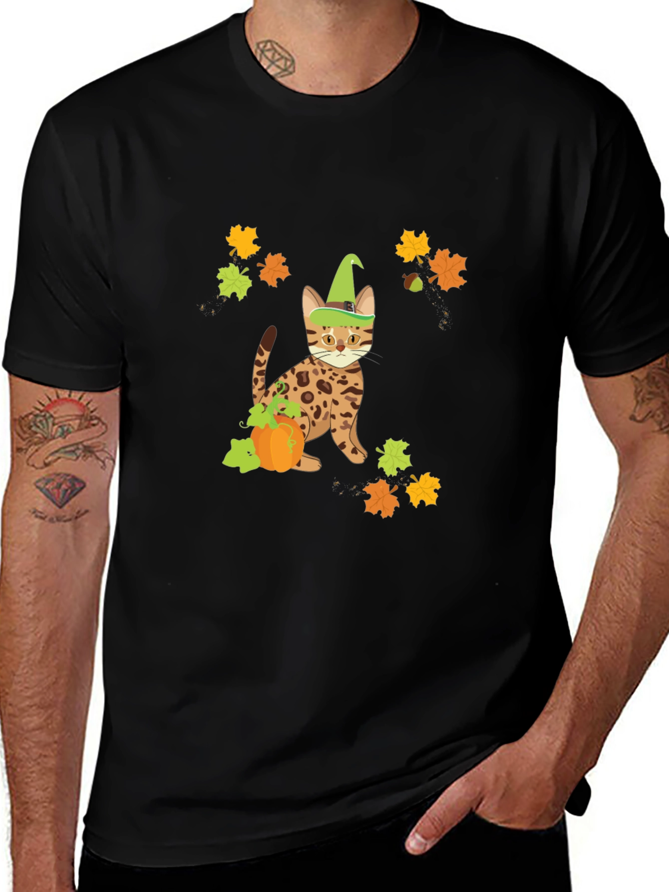 Variant 7 of Halloween Cat Pumpkin T-Shirt