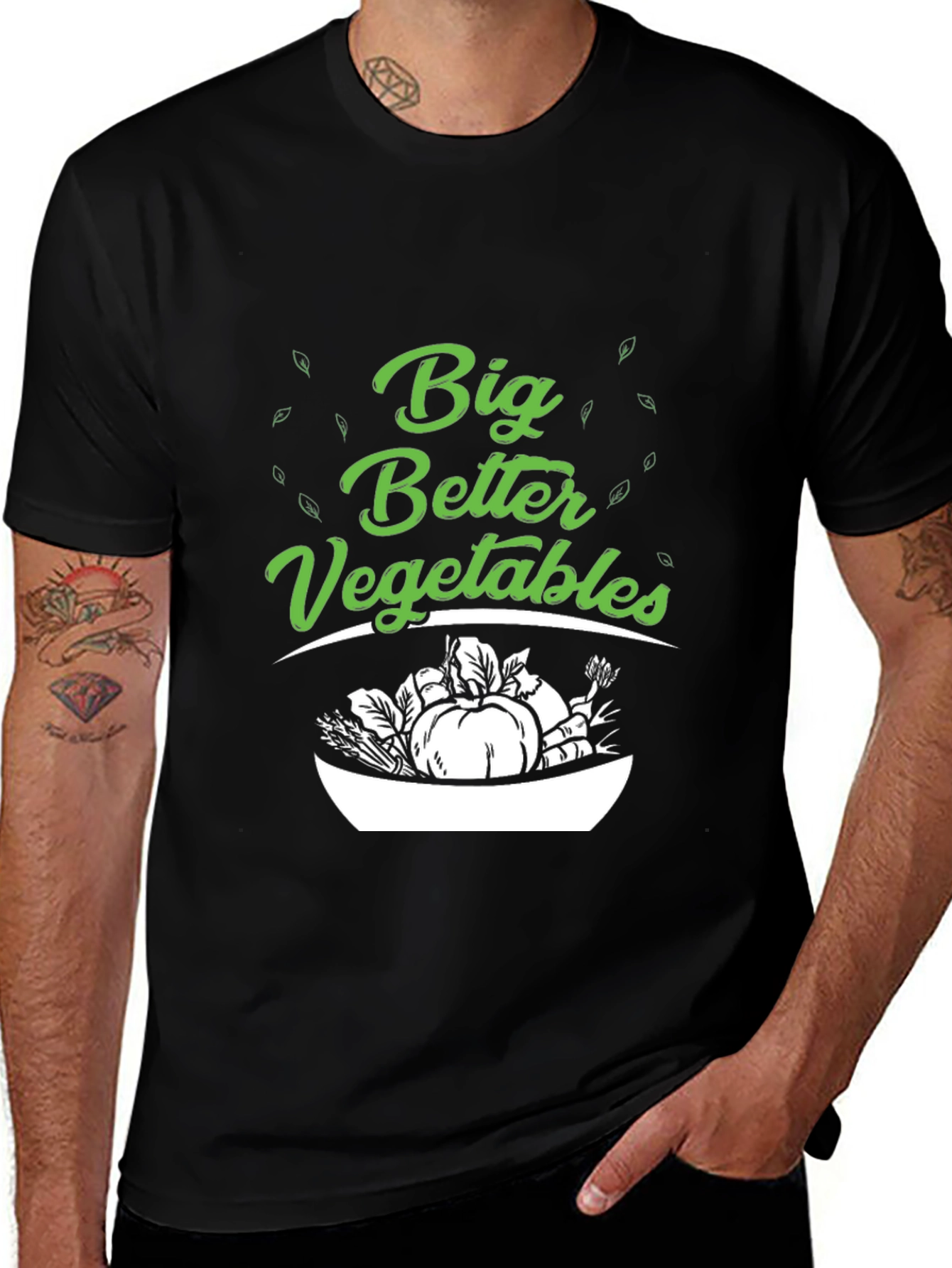 Variant 18 of Big Better Vegetables Graphic Tee - Vegan Friendly