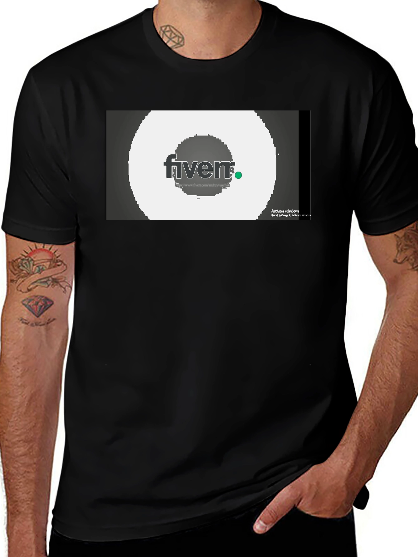 Fiverr Logo T-Shirt - Black - Modern Graphic Tee