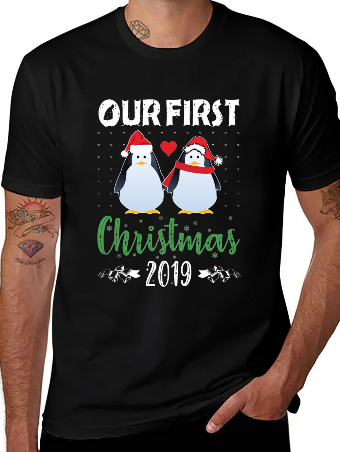 Our First Christmas 2019 Penguin Couple T-Shirt