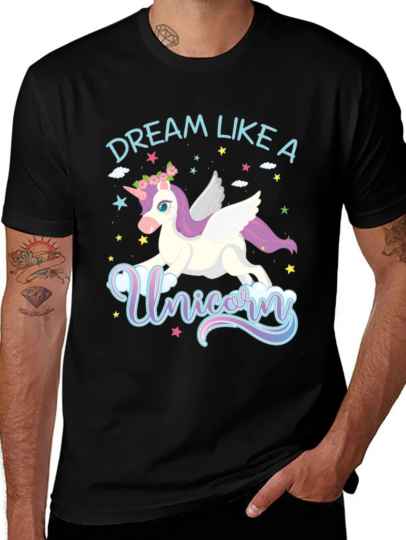 Variant 27 of Dream Like A Unicorn Black T-Shirt