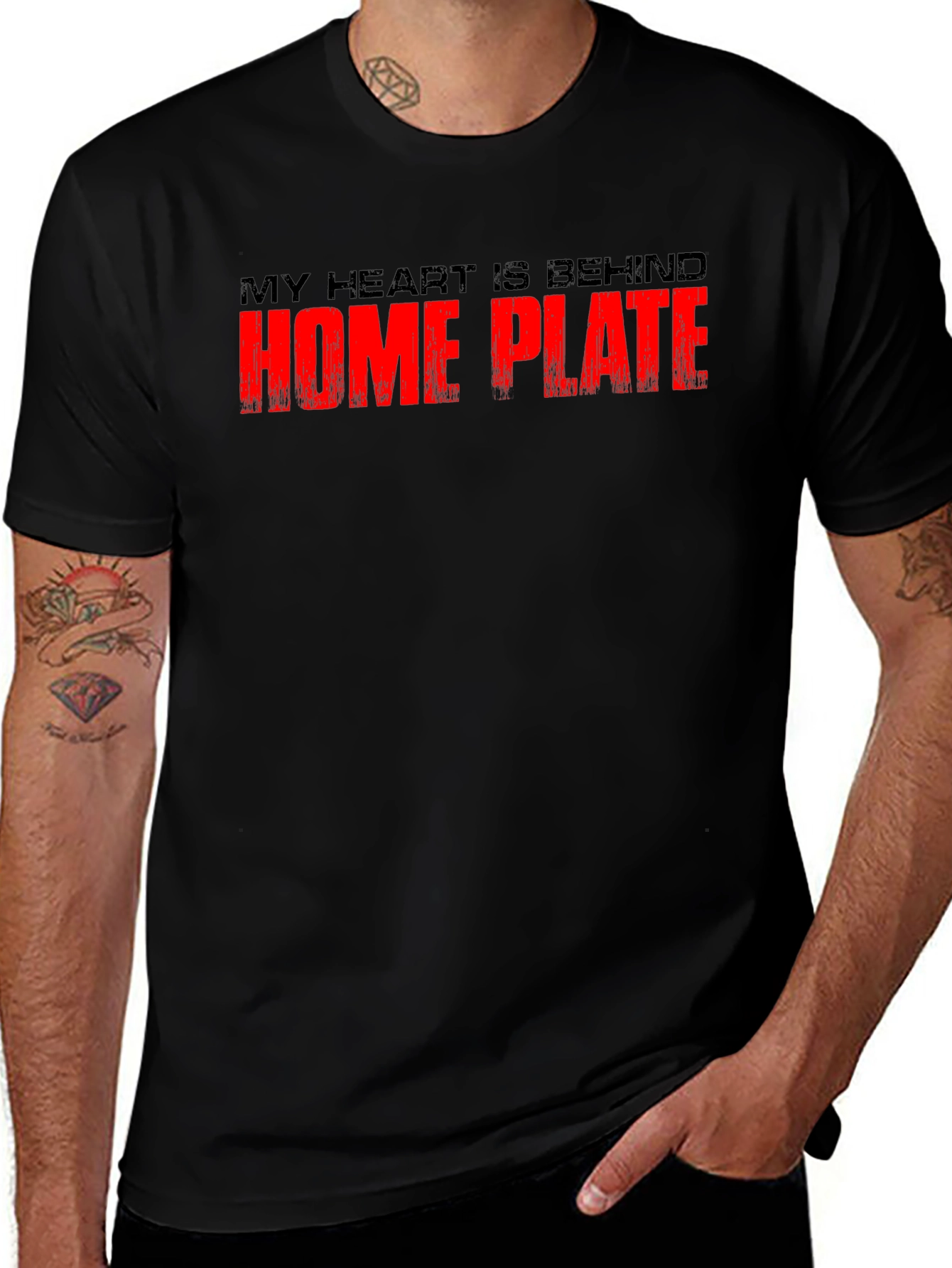 Variant 17 of Home Plate Baseball Fan T-Shirt