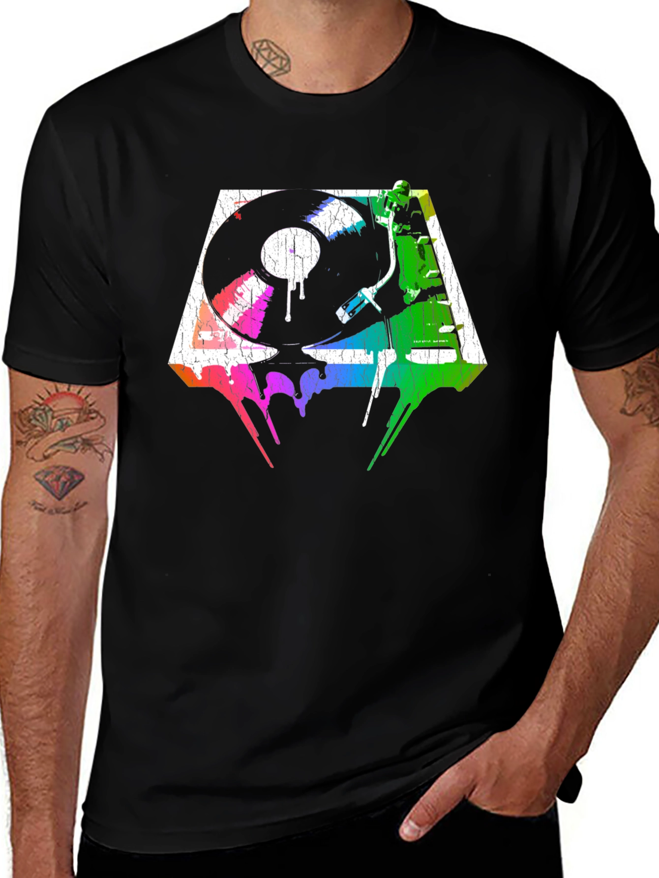 Variant 9 of Retro DJ Turntable Graphic Tee