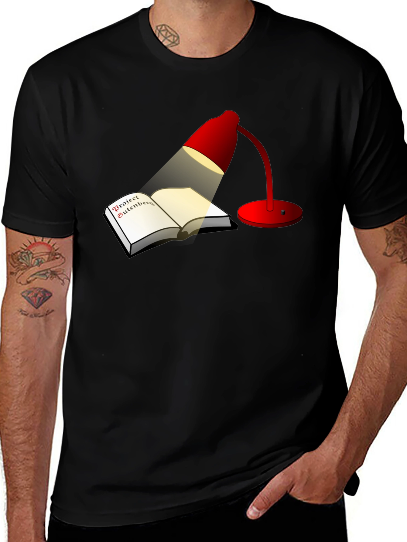 Variant 15 of Project Gutenberg Red Lamp Black Tee