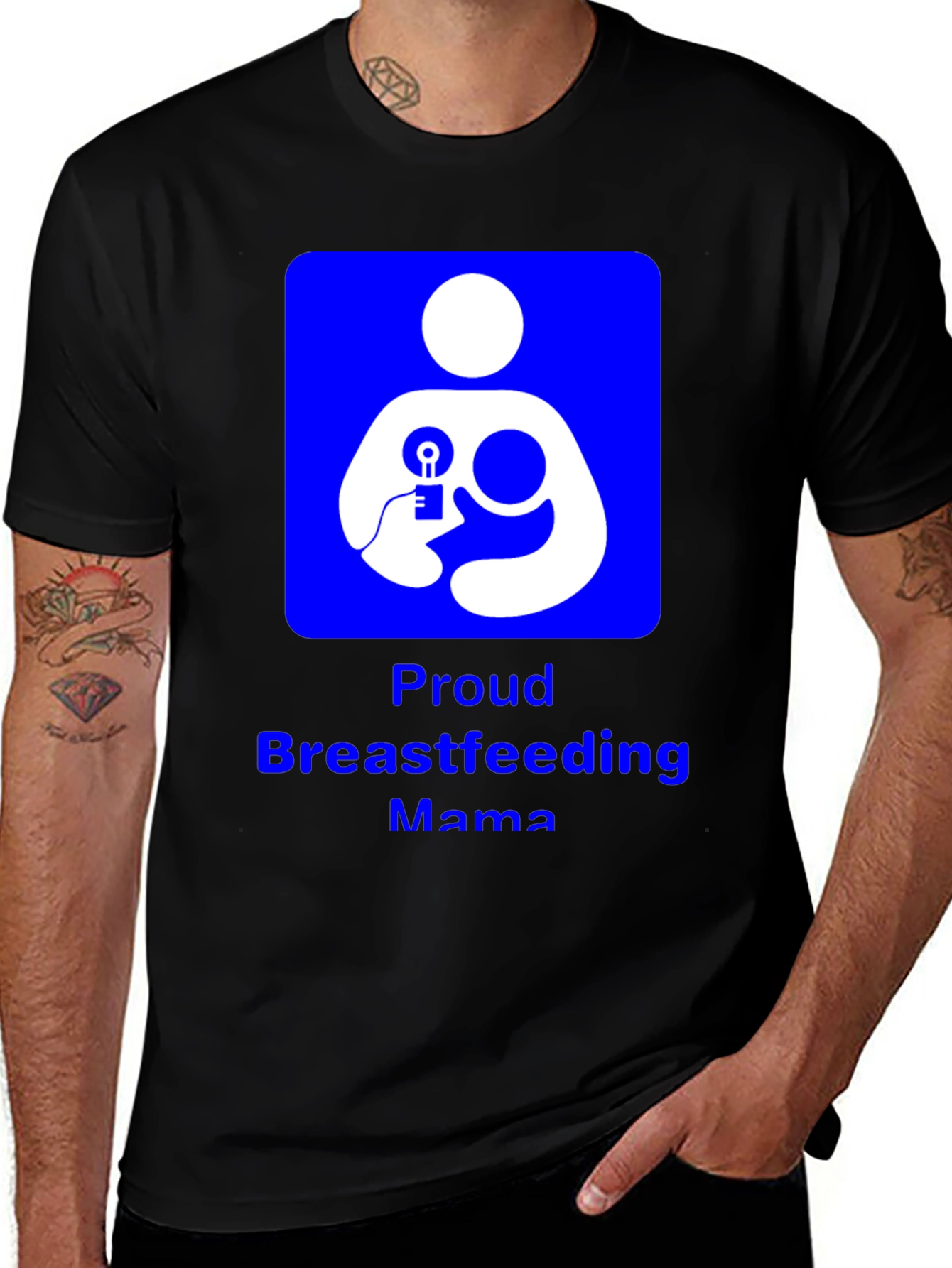 Variant 24 of Proud Breastfeeding Mama T-Shirt - Black