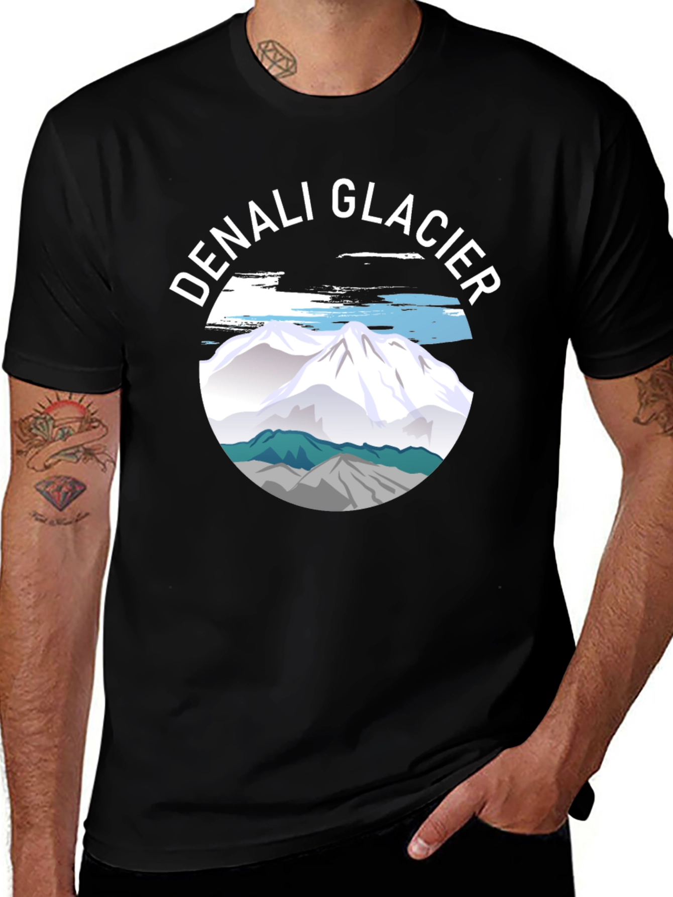 Denali Glacier Graphic Tee - Black