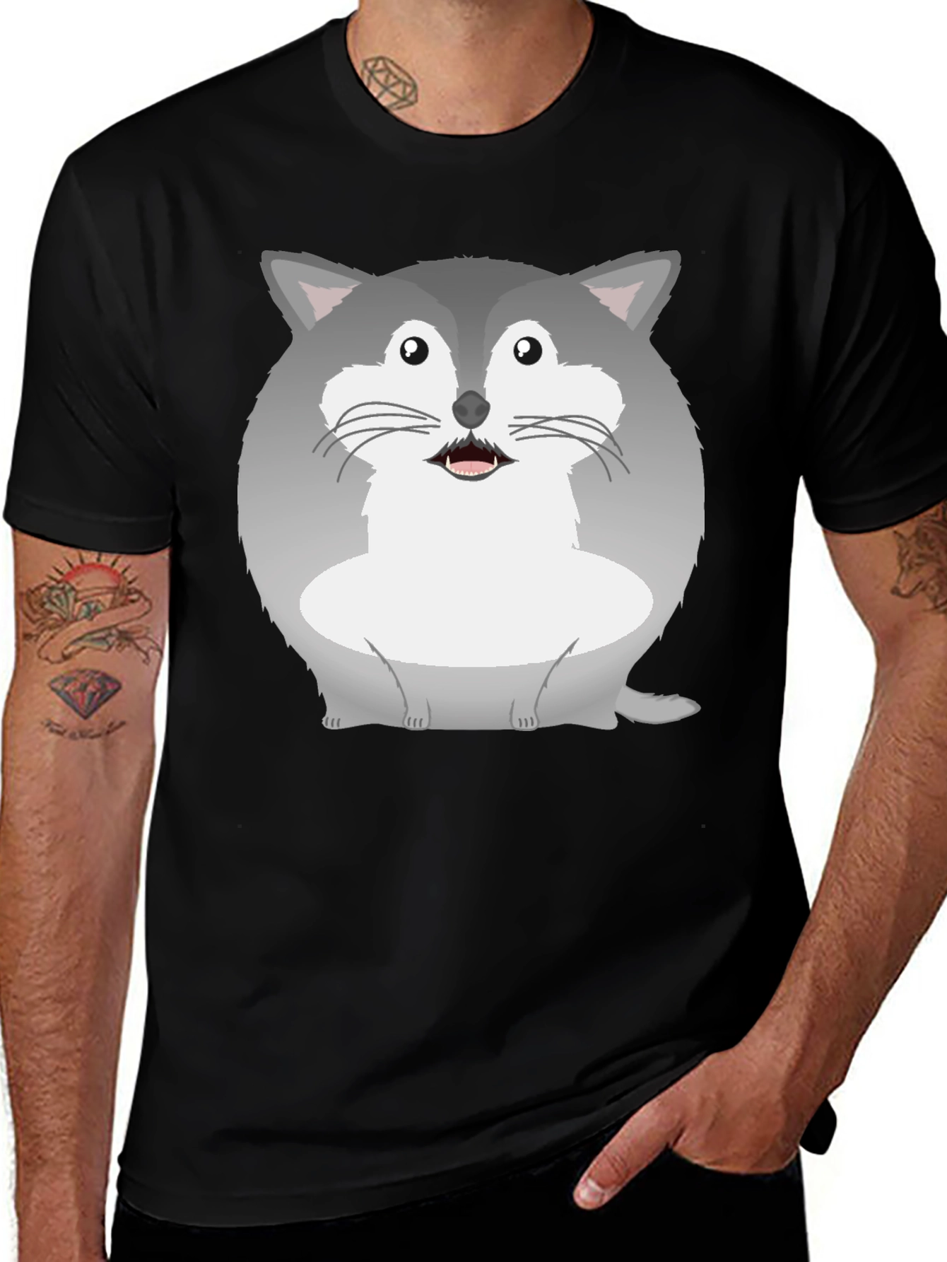 Variant 14 of Cute Cartoon Raccoon Graphic Tee