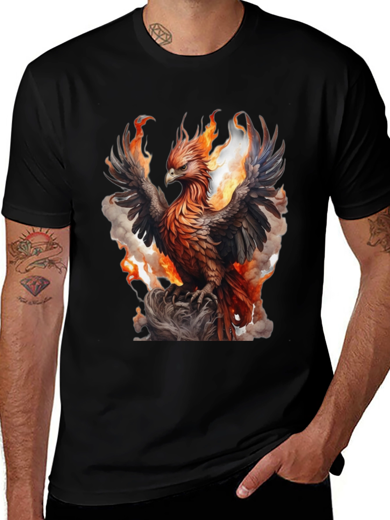 Variant 4 of Phoenix Graphic Tee - Rise from the Ashes!