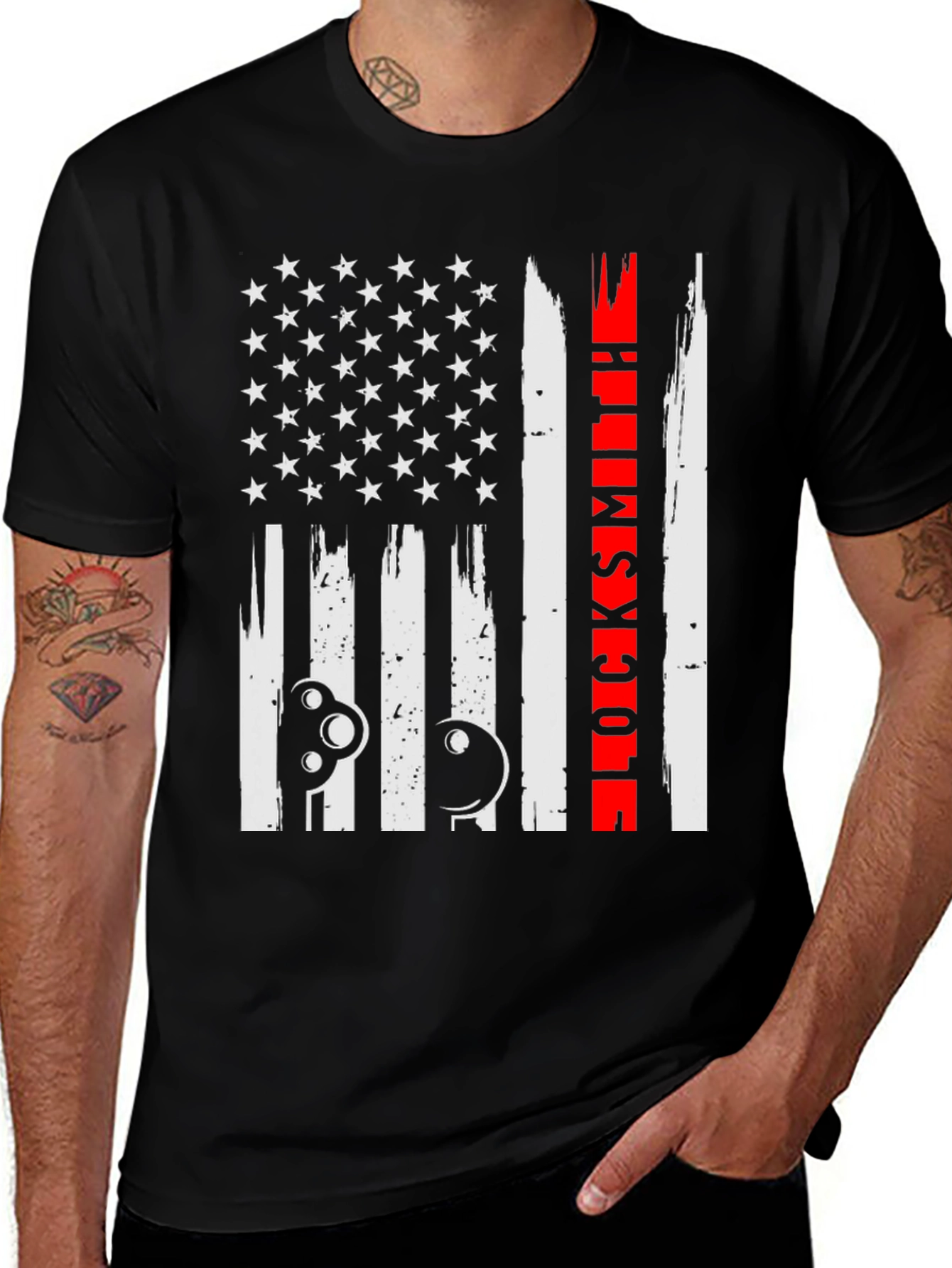 Variant 11 of Locksmith American Flag Graphic T-Shirt