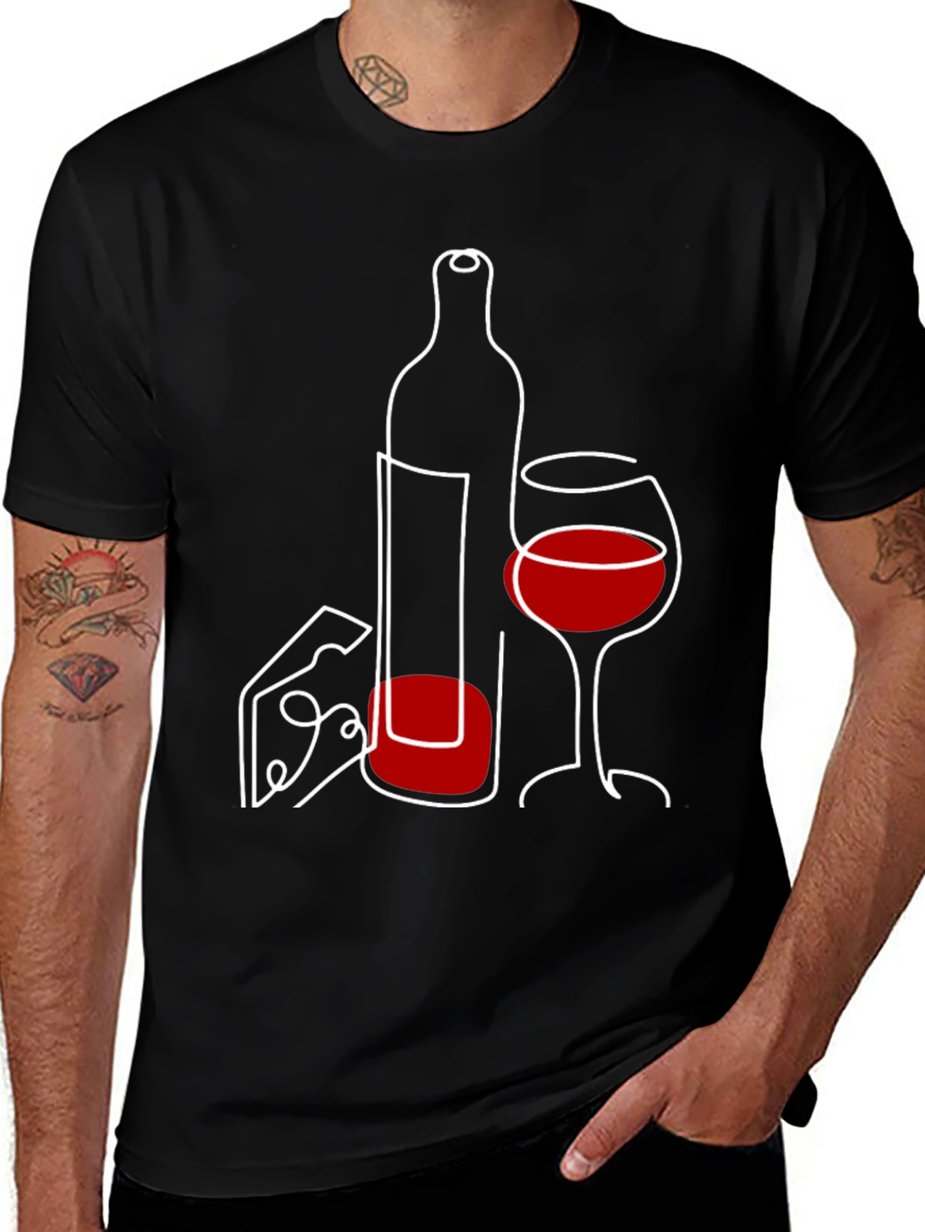 Variant 23 of Wine Lover Graphic T-Shirt - Relaxed Fit Cotton Tee
