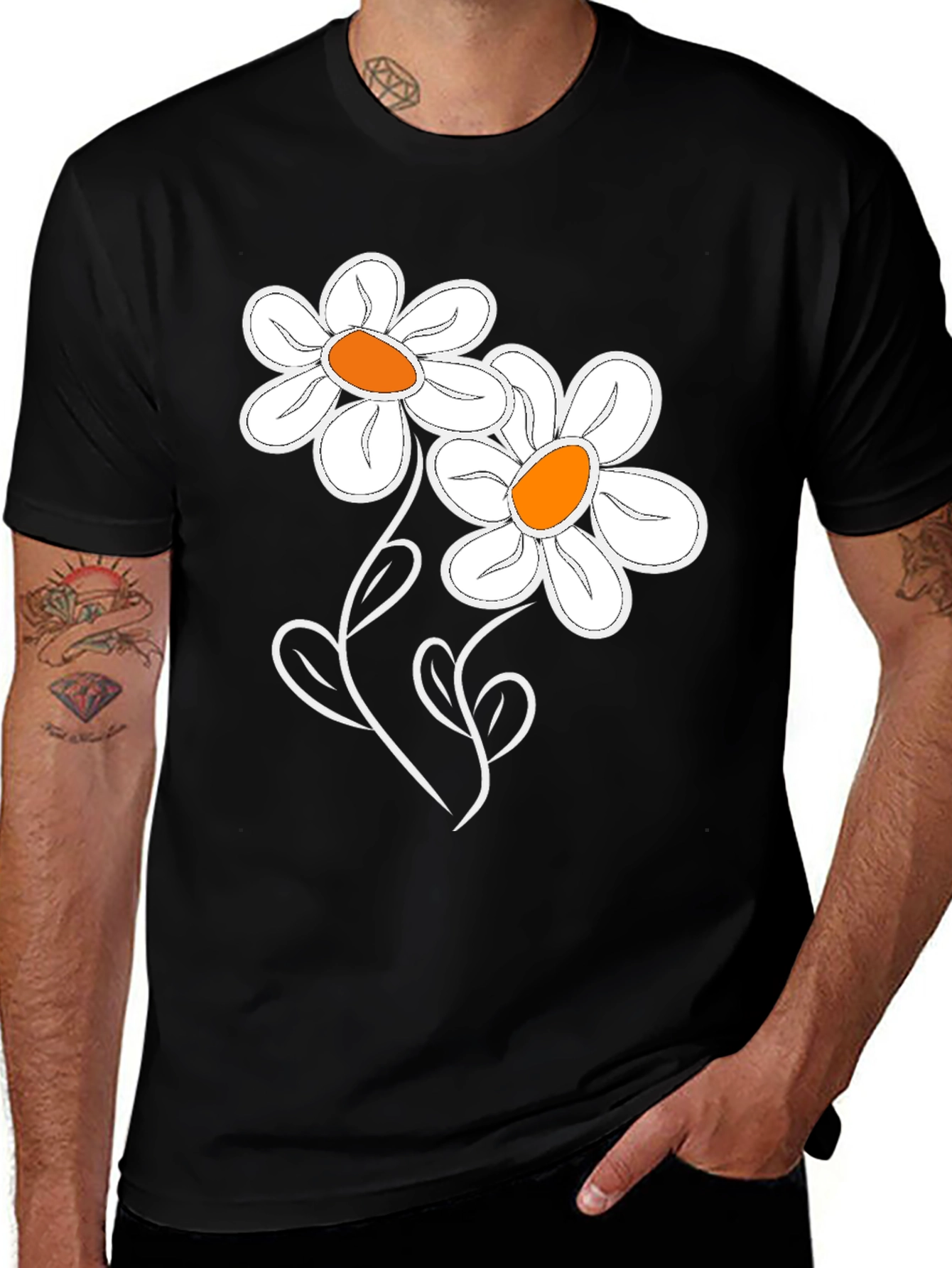Variant 13 of Daisy Graphic Tee - Stylish Flower Power Shirt