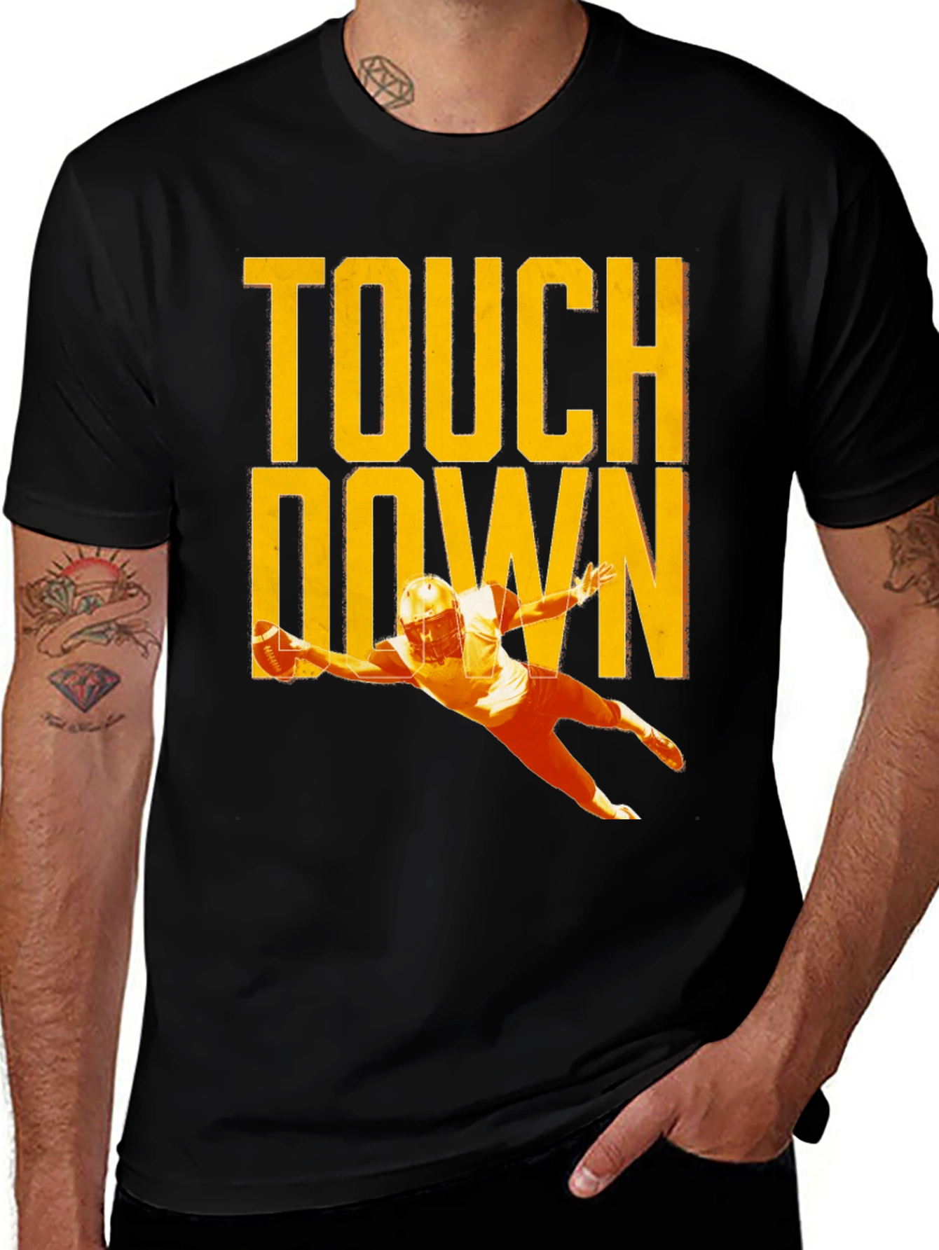 Variant 12 of Touchdown Football T-Shirt, Black