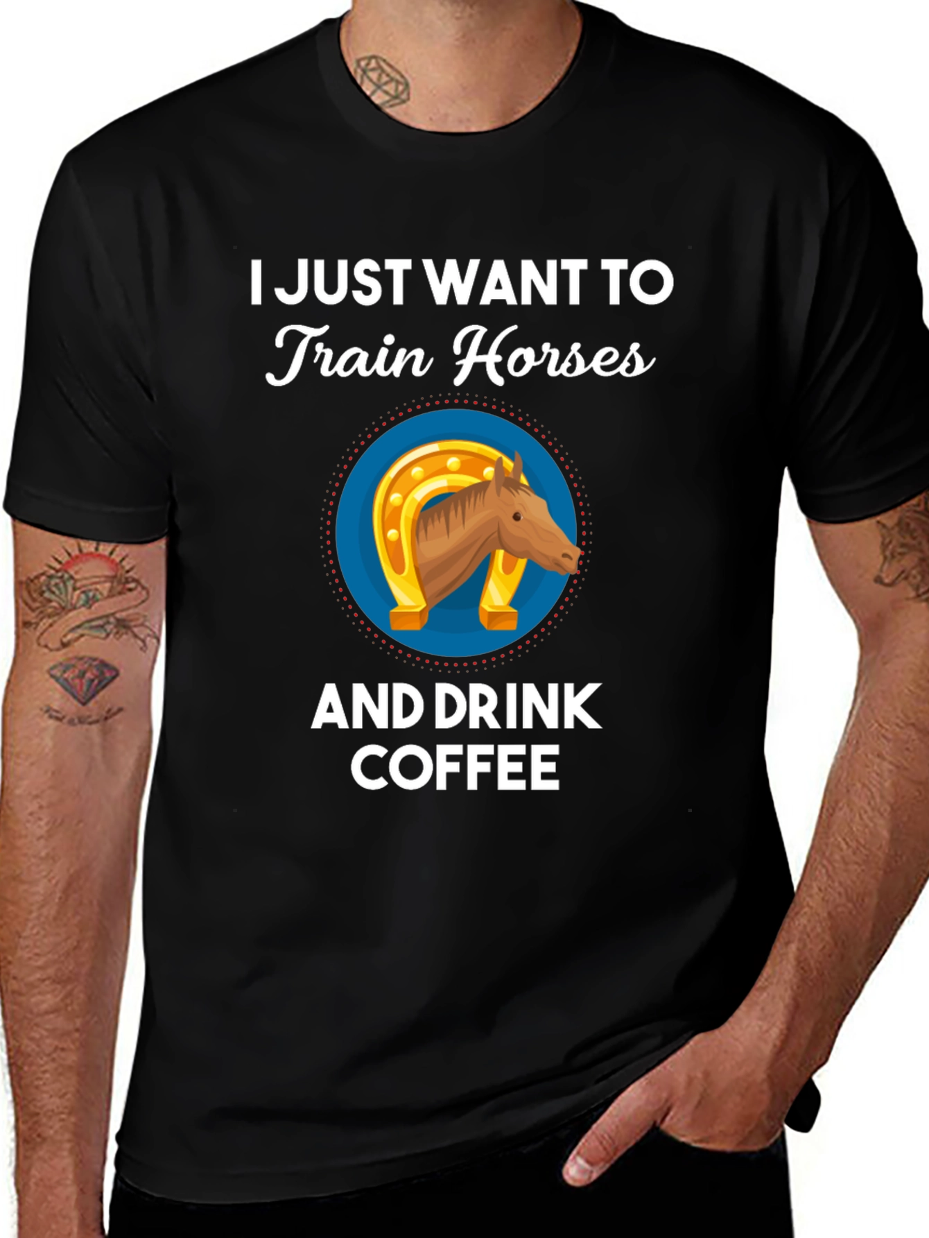 Variant 12 of Train Horses & Drink Coffee T-Shirt