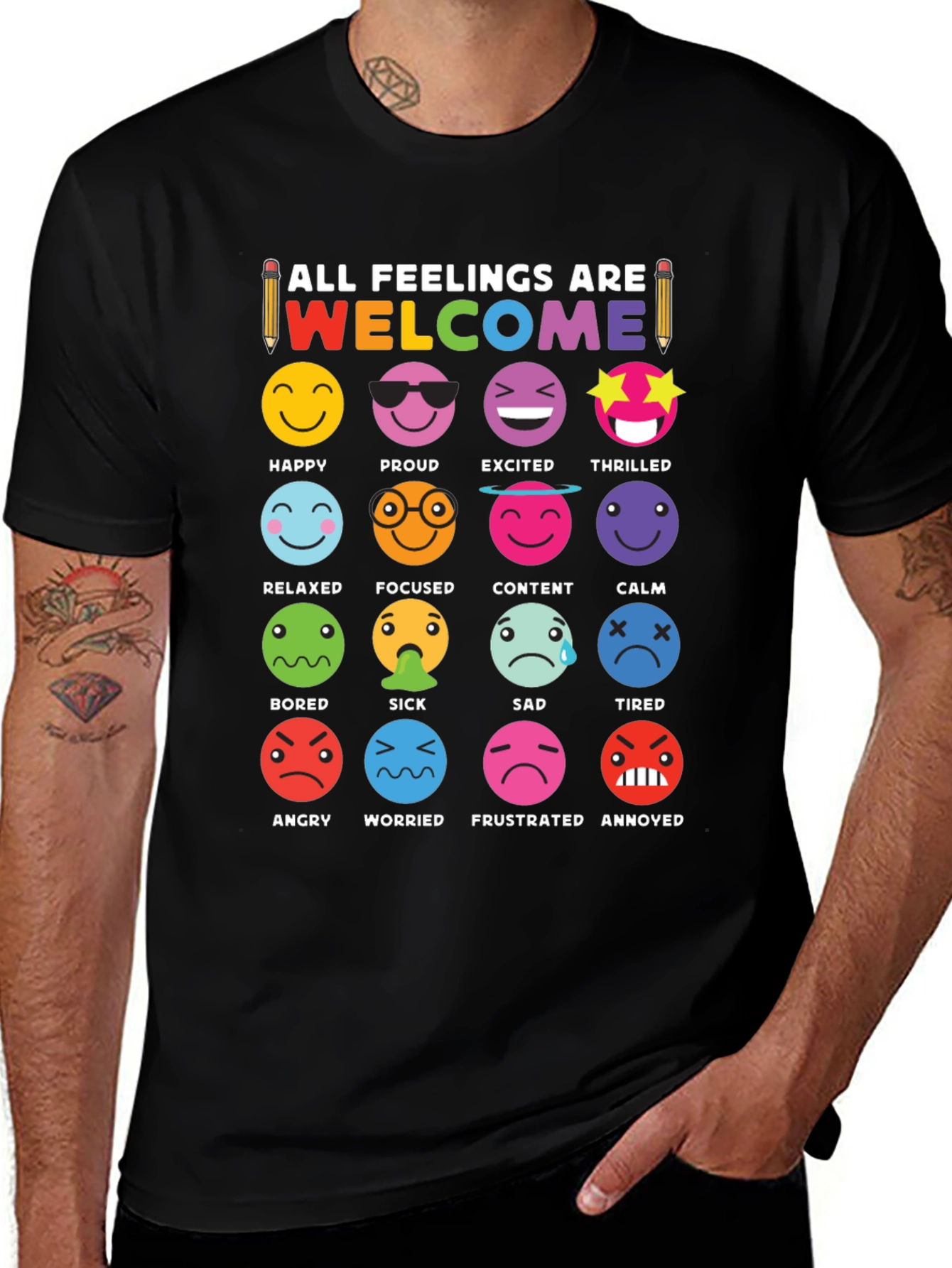 Emotional Expression T-Shirt - All Feelings Are Welcome