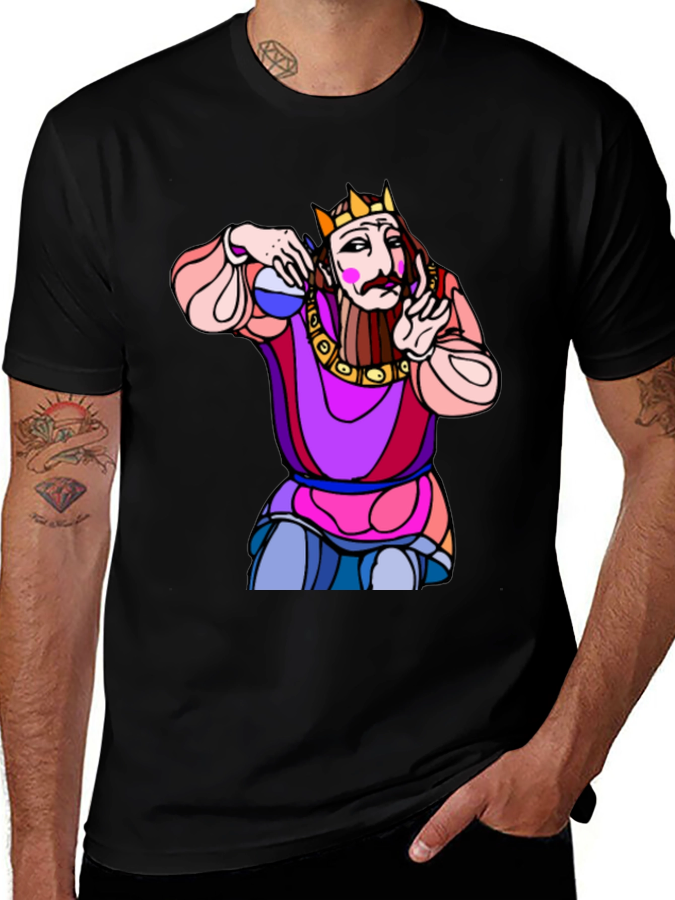 Variant 6 of King Alchemist Graphic Tee - Black Cotton T-Shirt