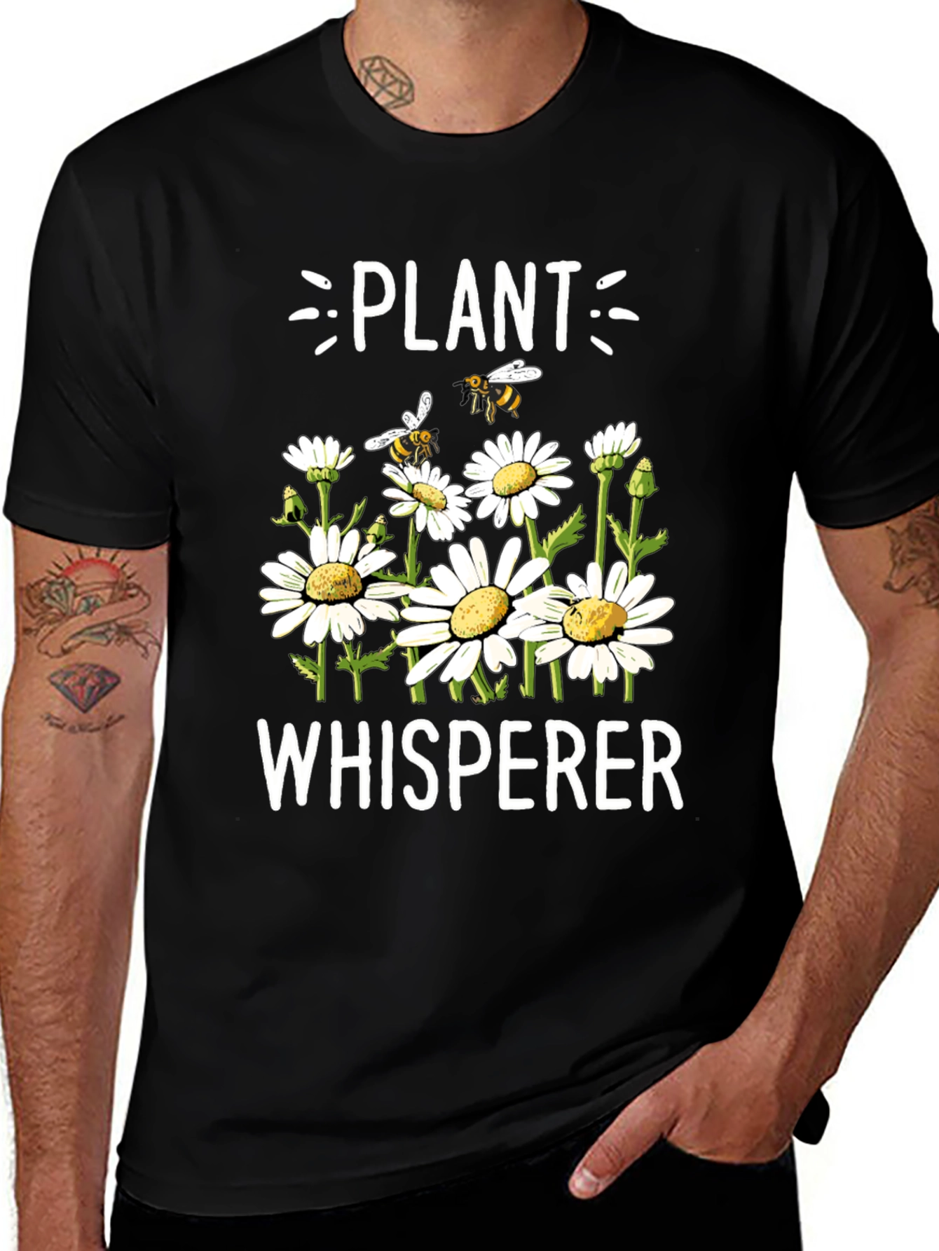 Variant 30 of Plant Whisperer Graphic Tee - Black