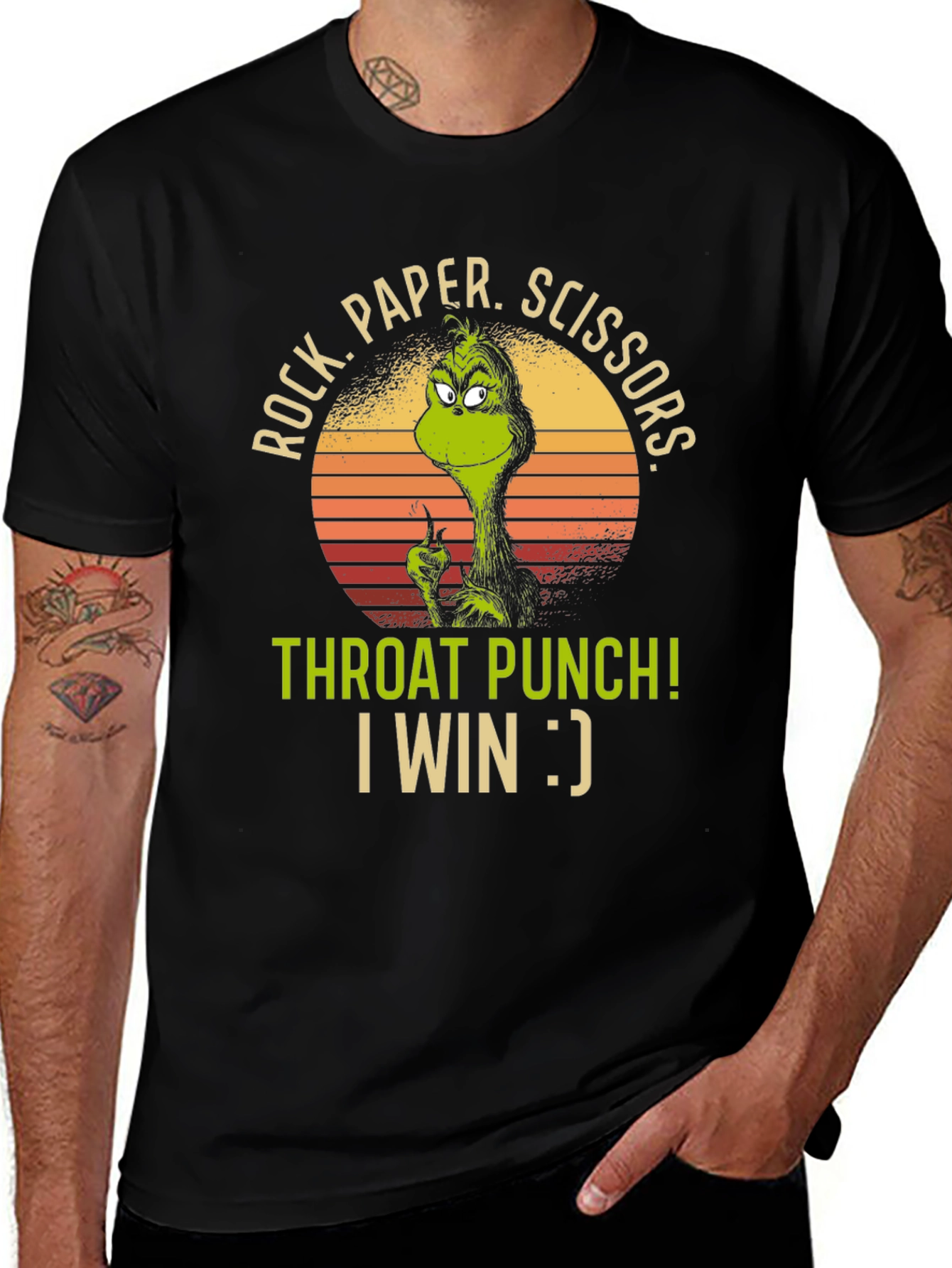 Grinch Rock Paper Scissors T-Shirt