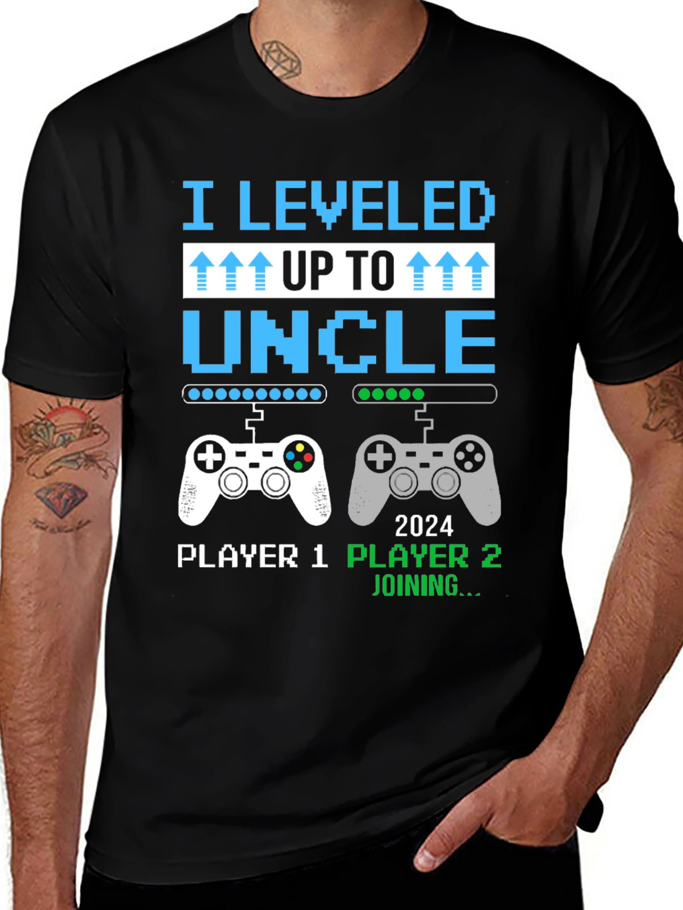 Leveled Up to Uncle Gamer T-Shirt