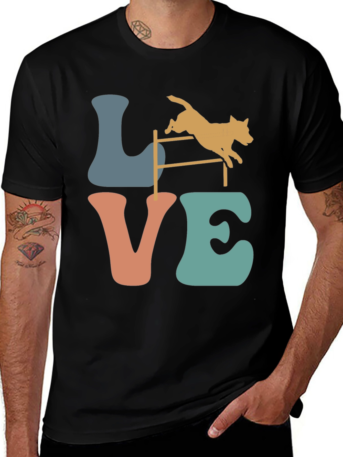 Variant 26 of LOVE Dog Agility T-Shirt