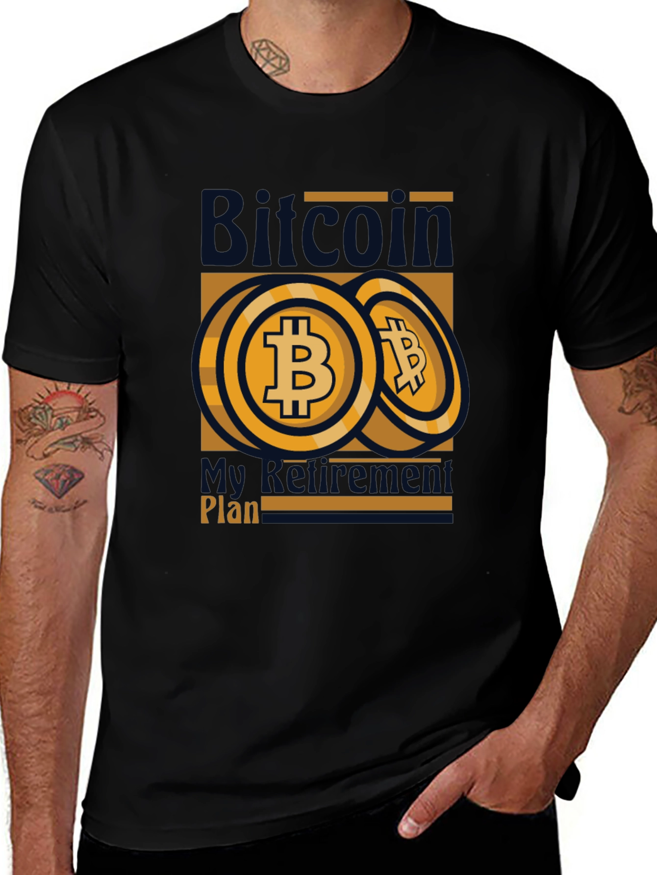 Variant 17 of Bitcoin Retirement Plan T-Shirt Crypto Investor Gift