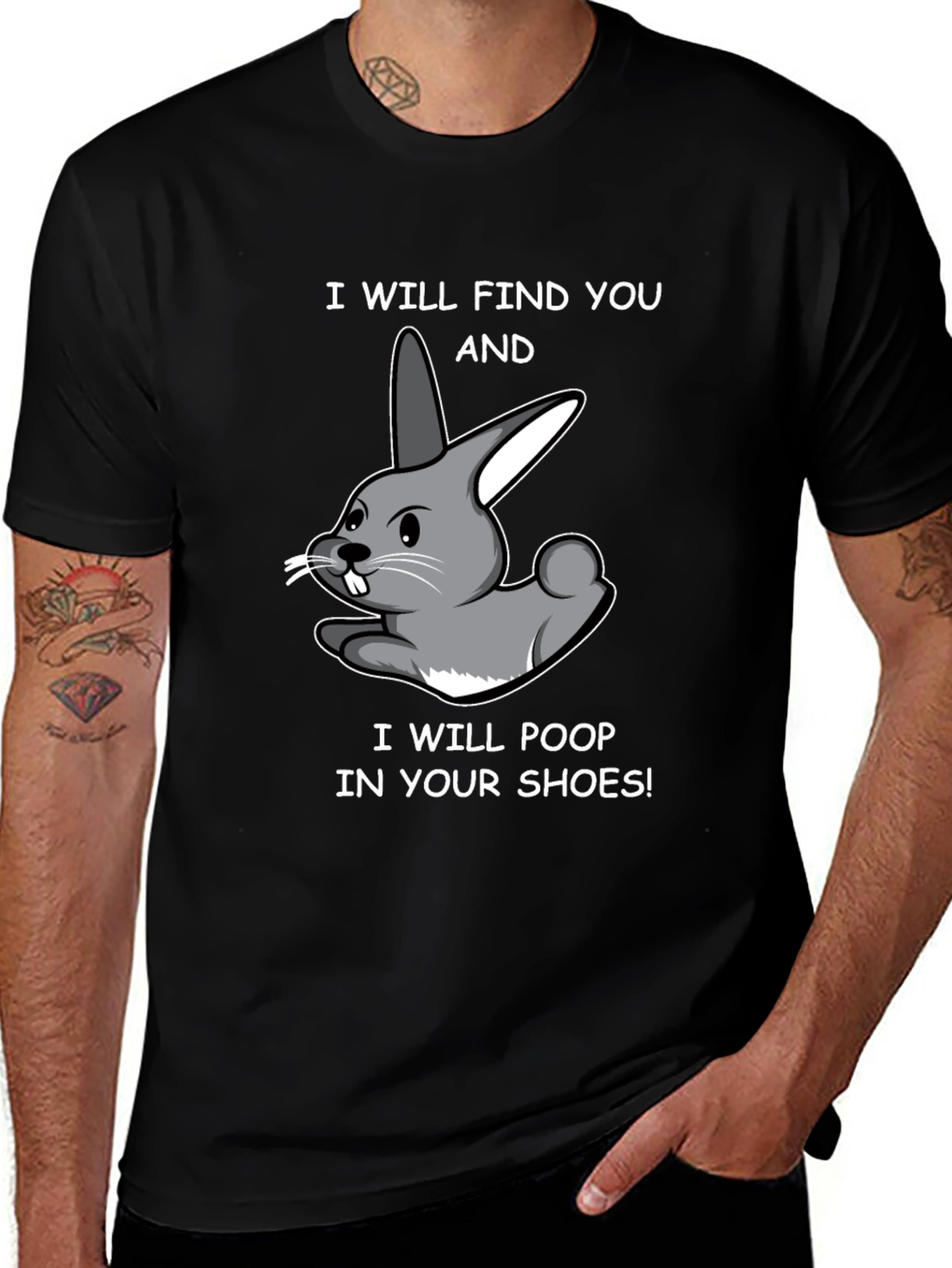 Variant 11 of Funny Rabbit T-Shirt - Poop in Your Shoes!