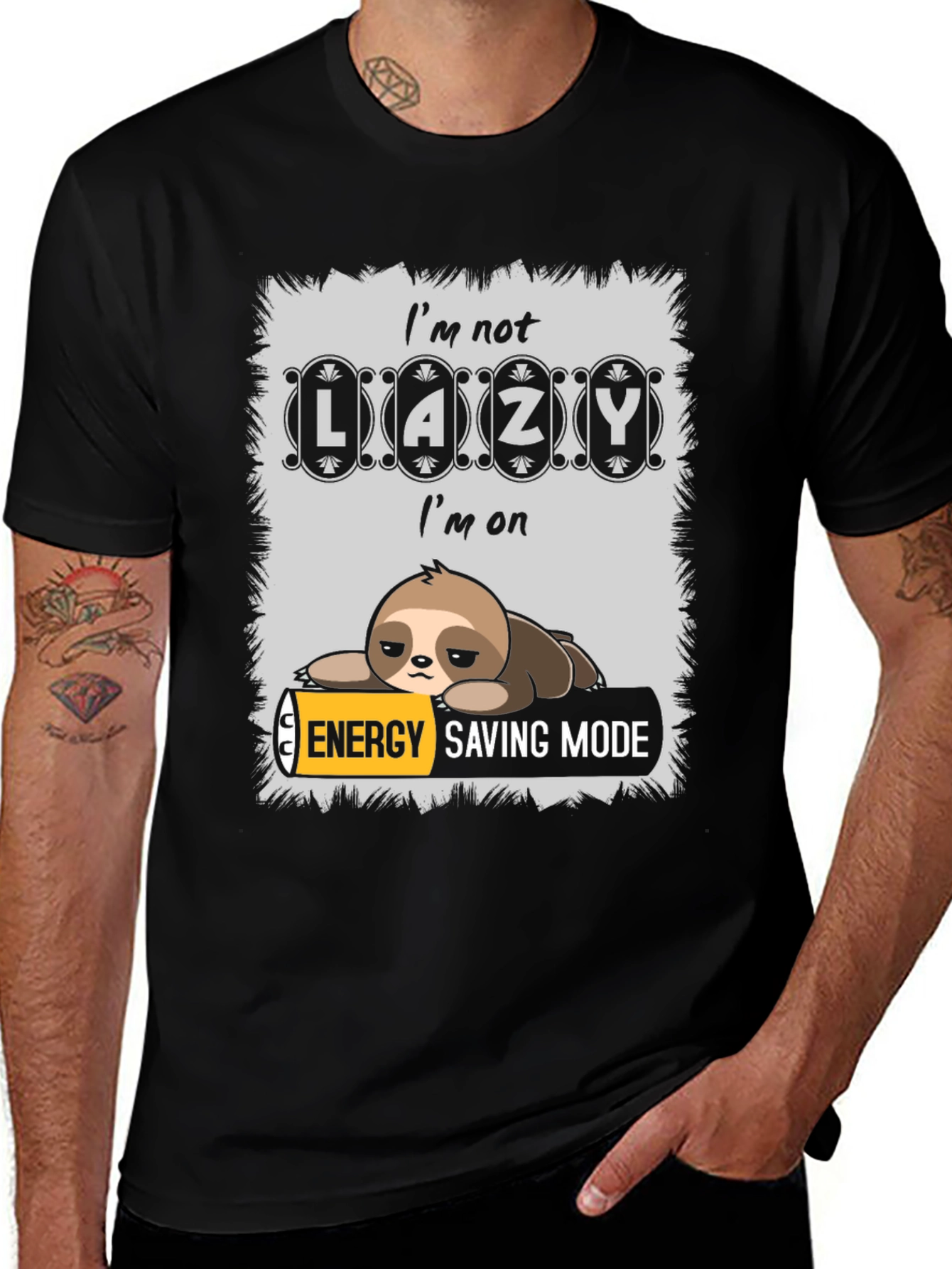 Lazy Sloth Energy Saving Mode T-Shirt