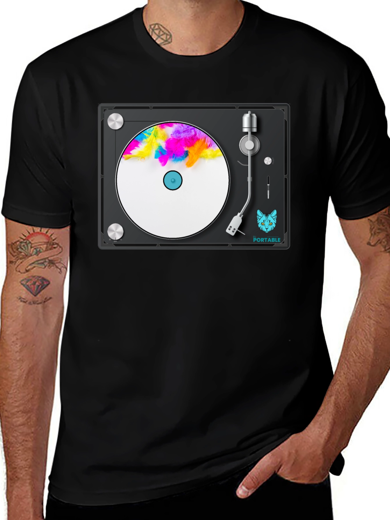 Variant 2 of Cool Turntable Graphic T-Shirt